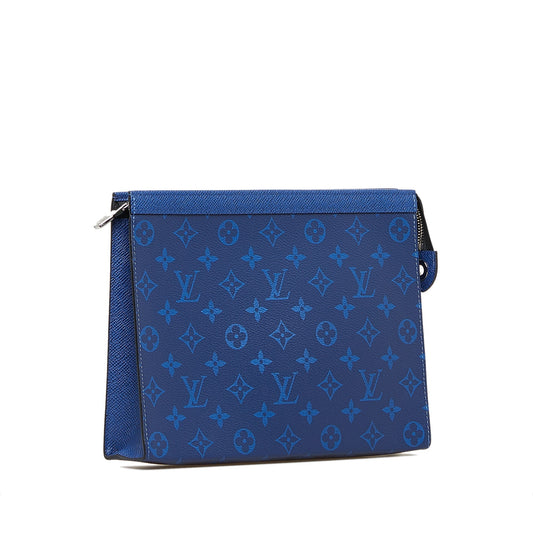 LOUIS VUITTON Monogram Taigarama Pochette Voyage MM Clutch Bag