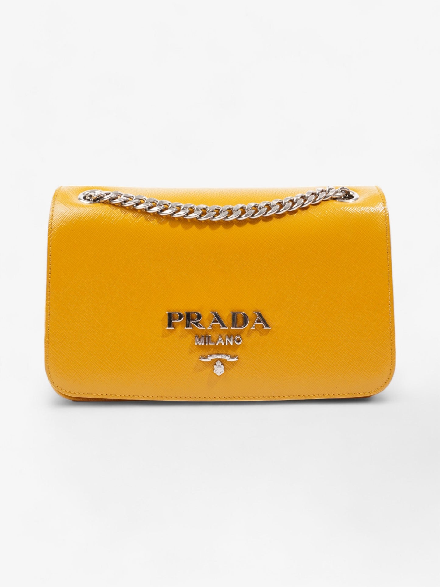 Prada Vernice Mustard Saffiano Leather