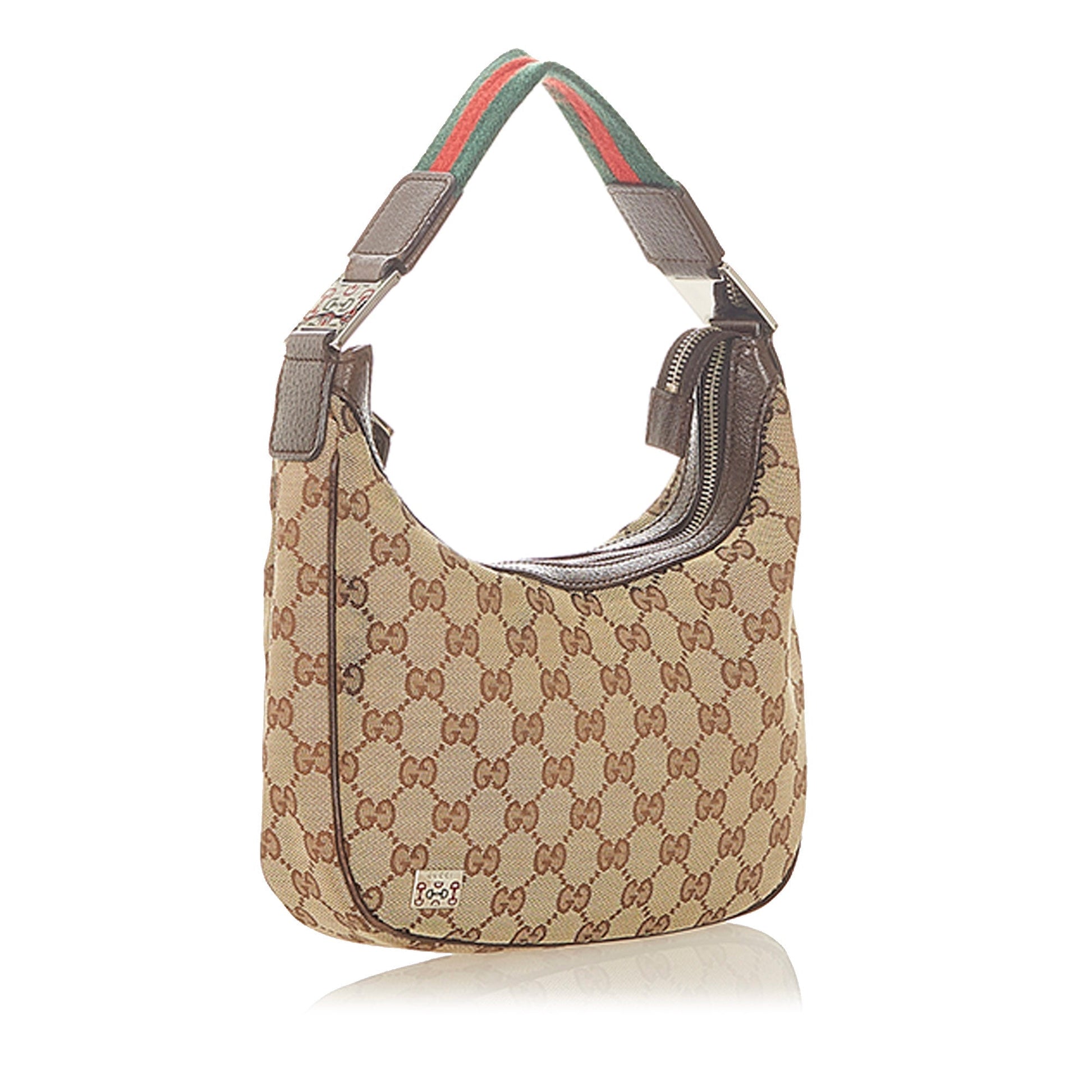 Gucci Leather Canvas Shoulder Bag