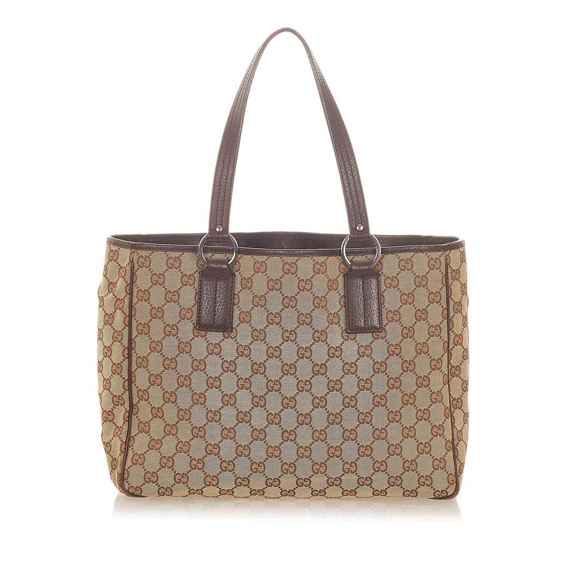 Gucci Leather Canvas Tote