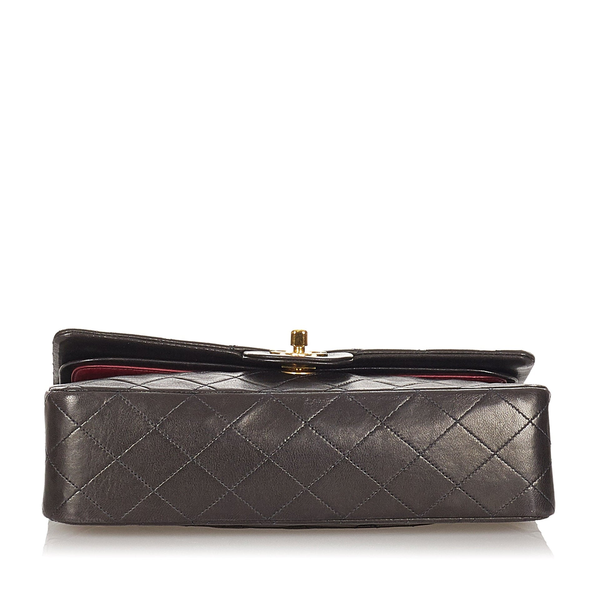 Chanel CC Matelasse Lambskin Flap Bag Black