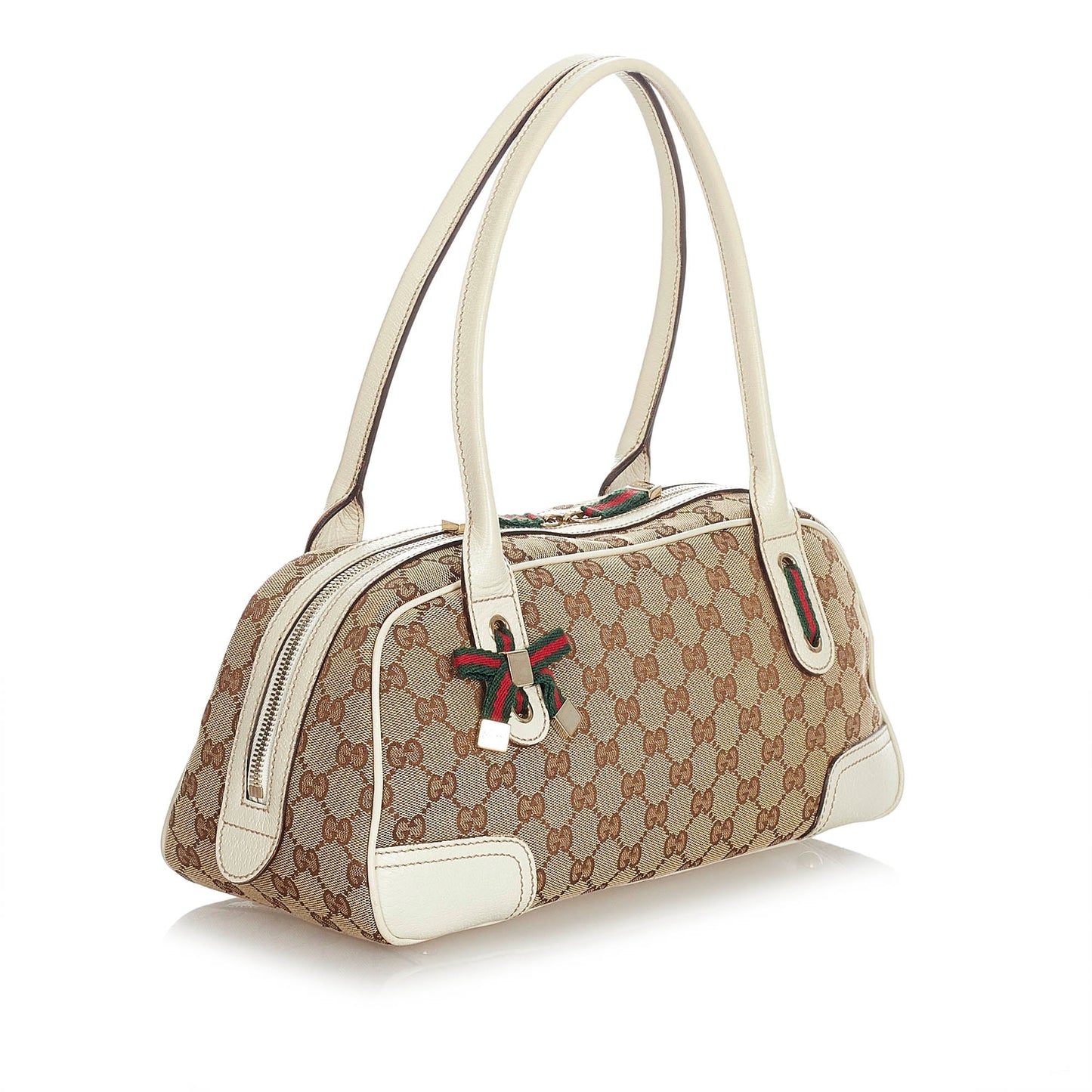Gucci Leather Canvas Shoulder Bag
