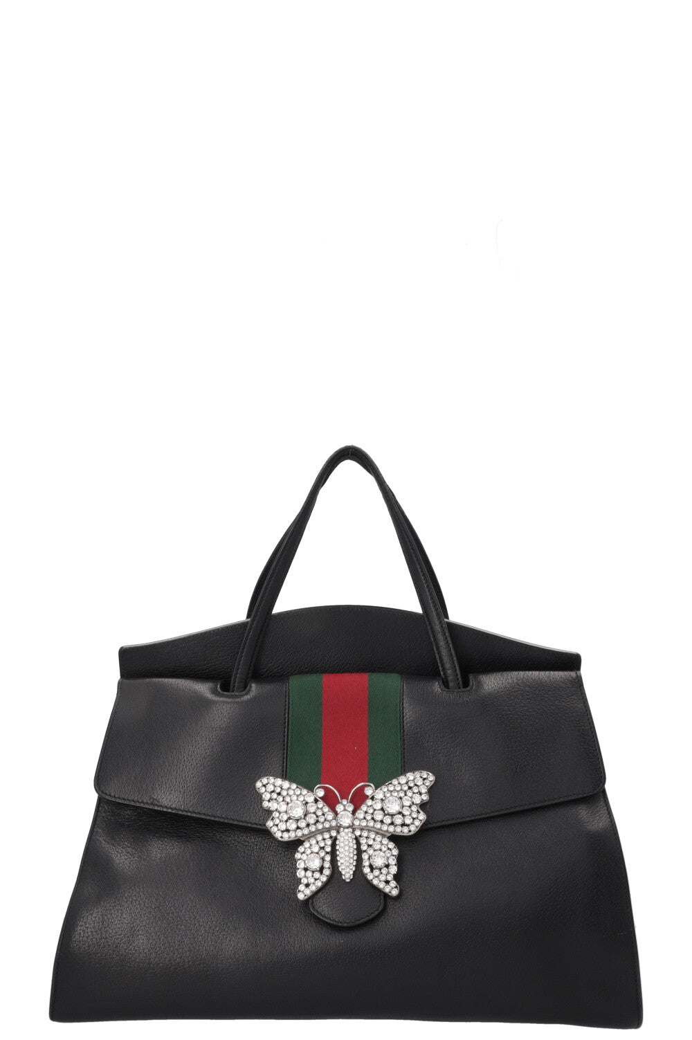 GUCCI Totem Top Handle Bag Leather Black