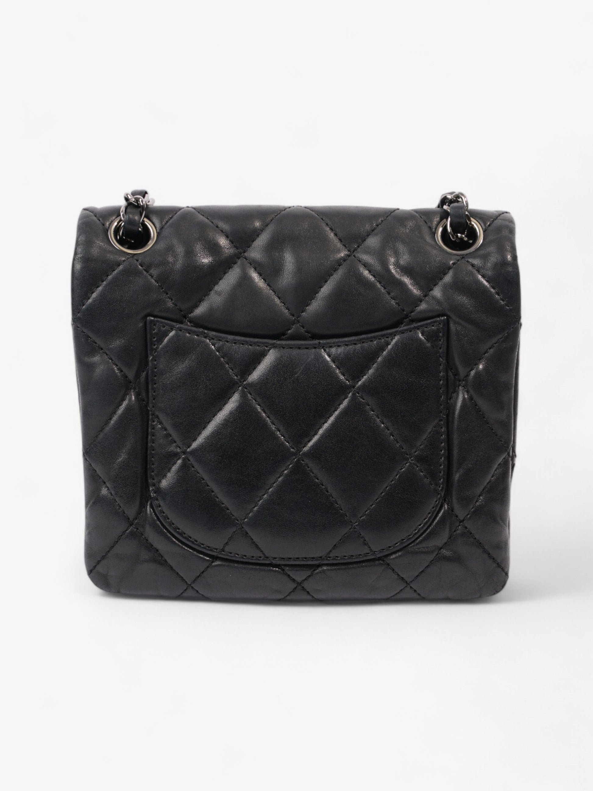 Chanel Classic Square Flap Black Lambskin Leather Mini
