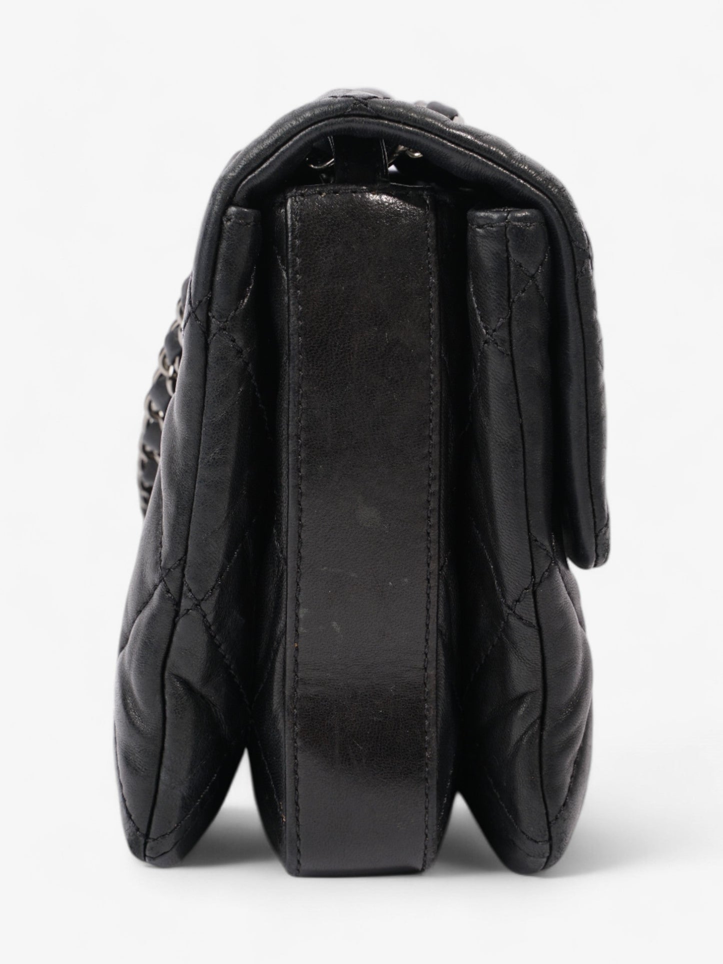 Chanel Classic Square Flap Black Lambskin Leather Mini