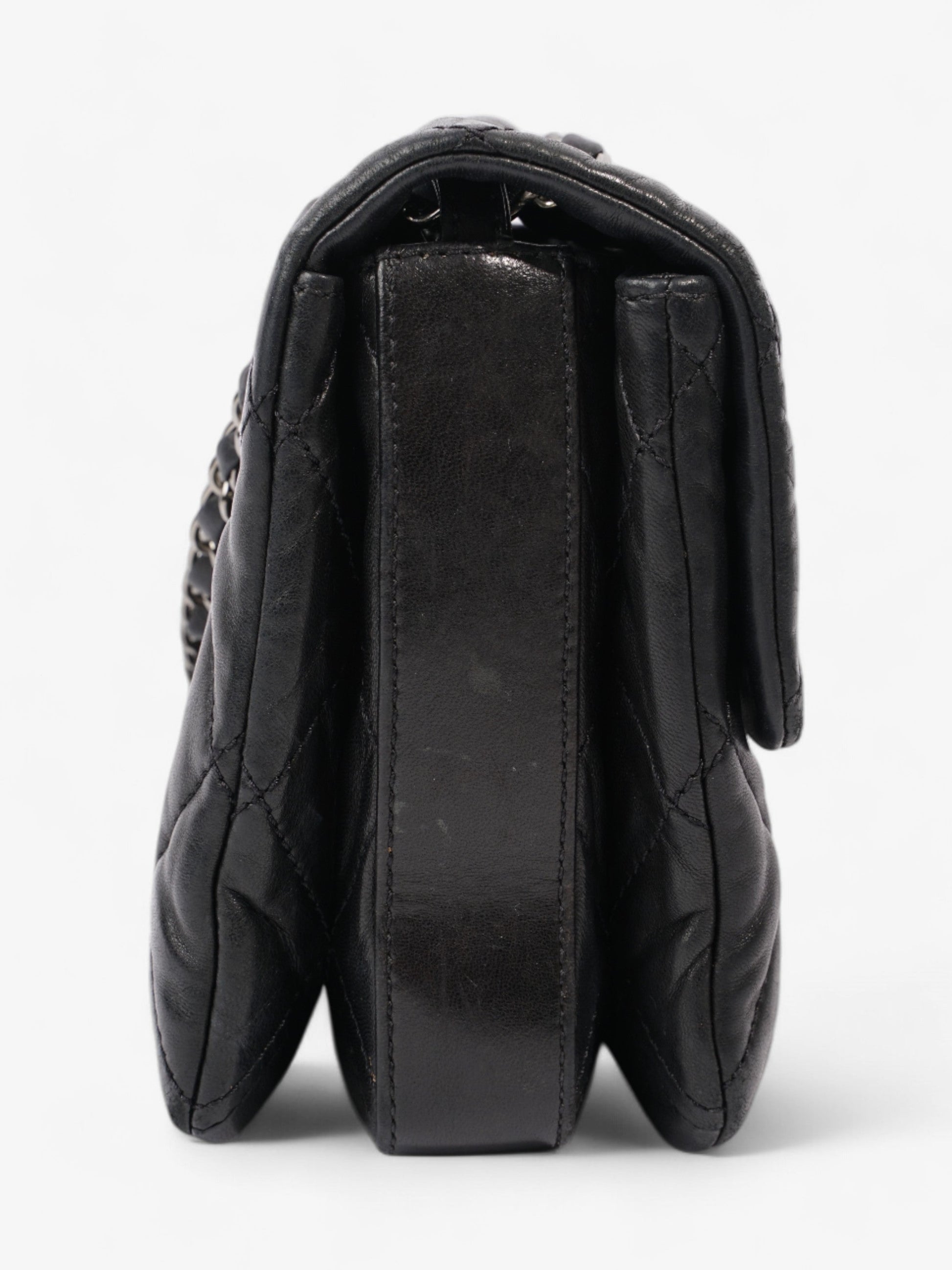 Chanel Classic Square Flap Black Lambskin Leather Mini