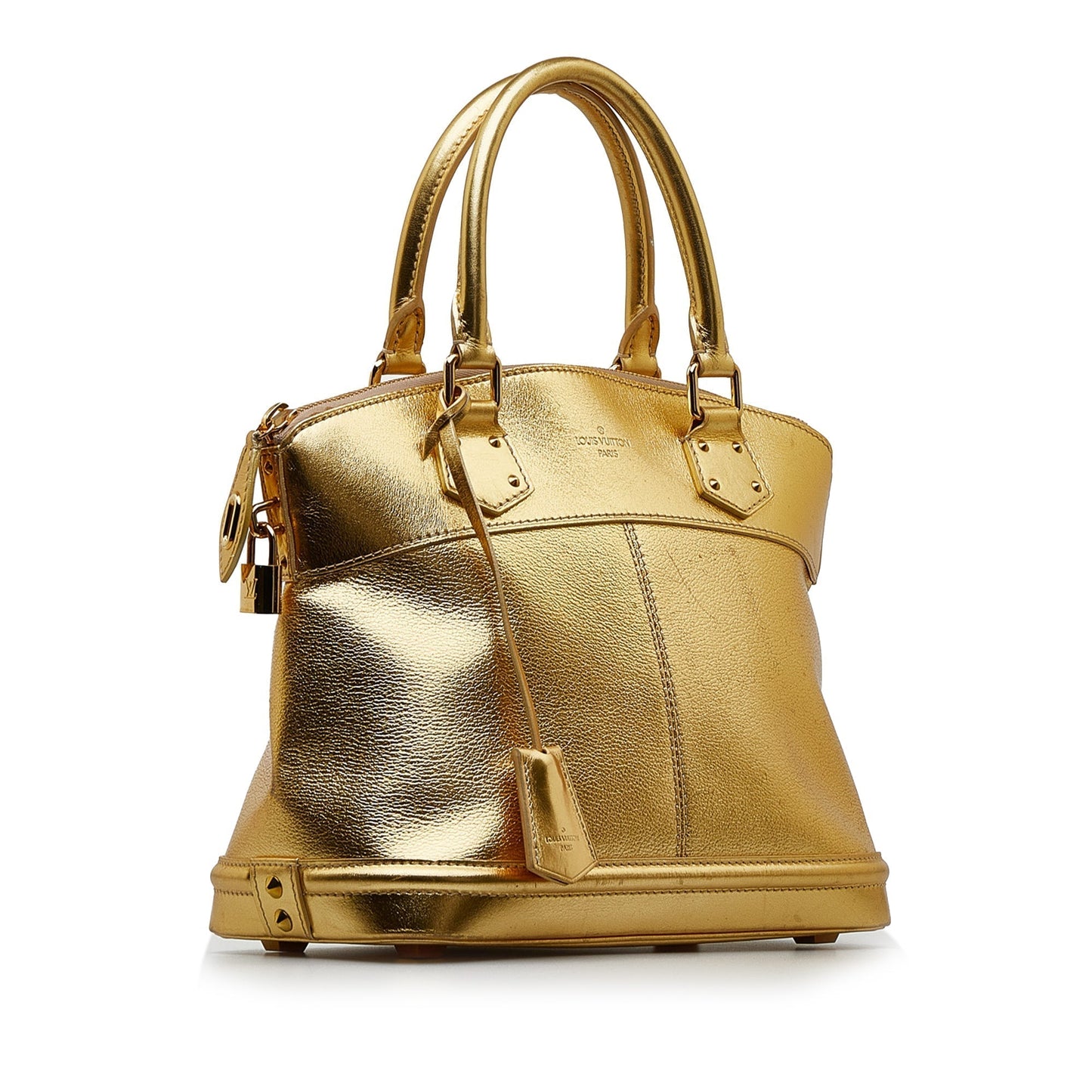 LOUIS VUITTON Metallic Suhali Lockit MM Handbag