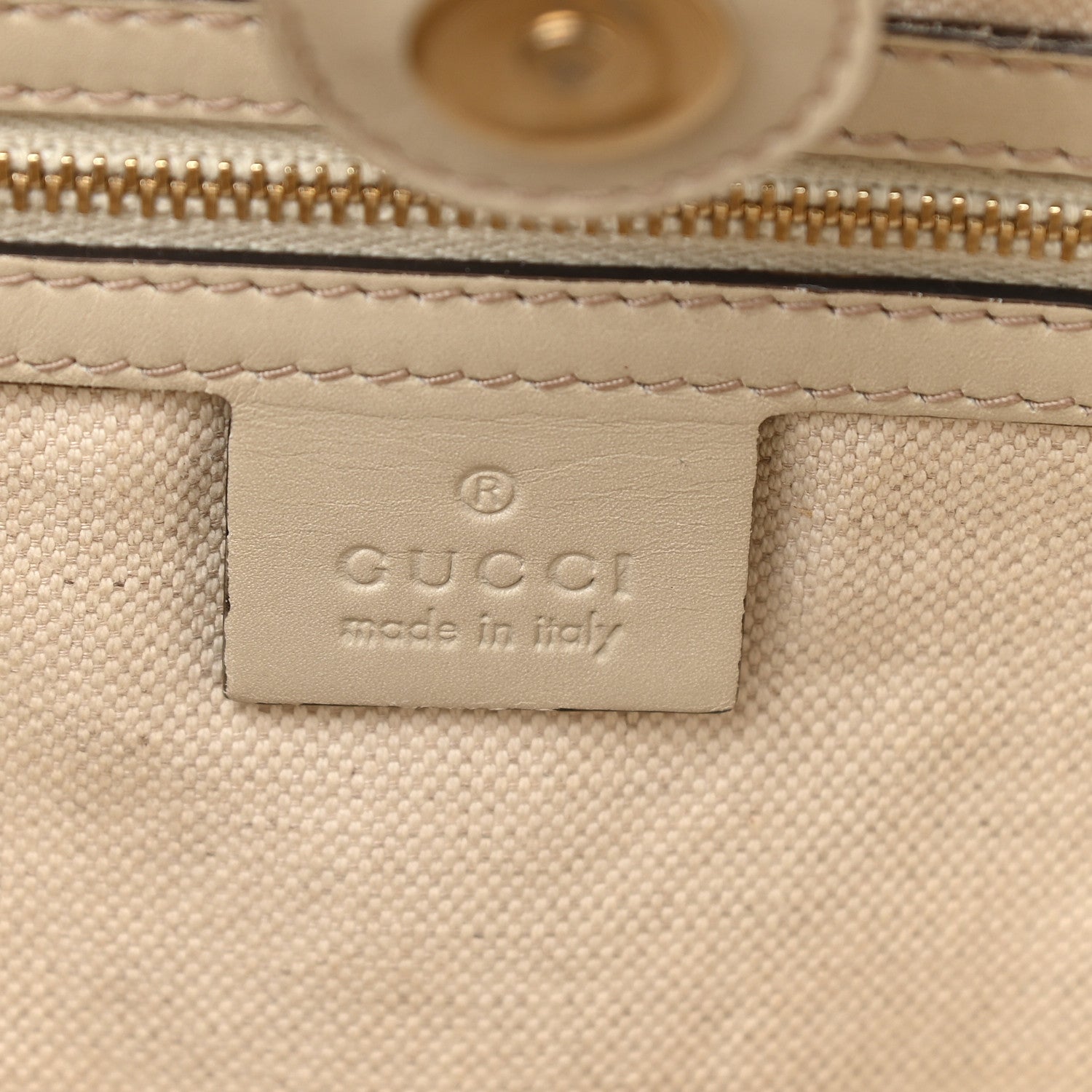 Gucci Caro Leather Canvas Tote