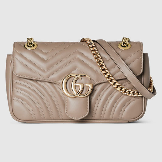 GUCCI GG MARMONT CALFSKIN LEATHER MEDIUM SHOULDER BAG