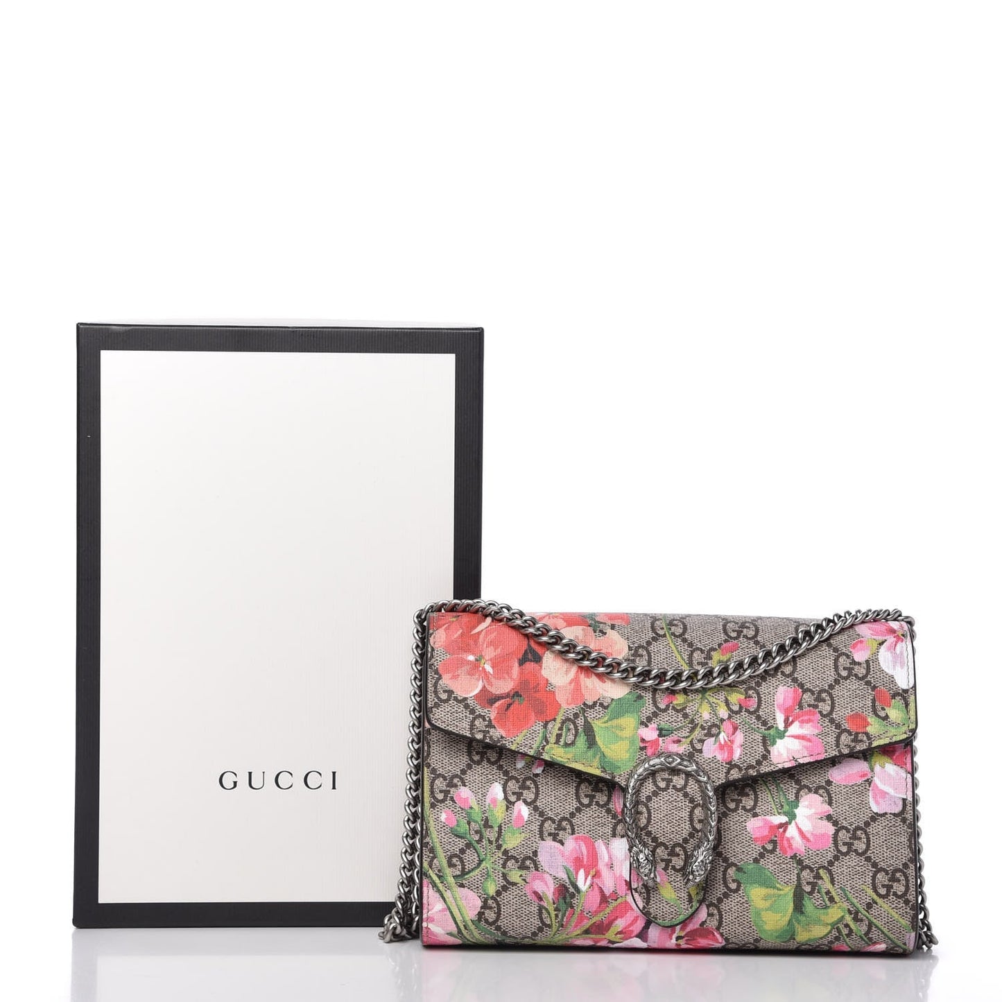 GUCCI GG SUPREME DIONYSUS BLOOMS MINI CHAIN BAG