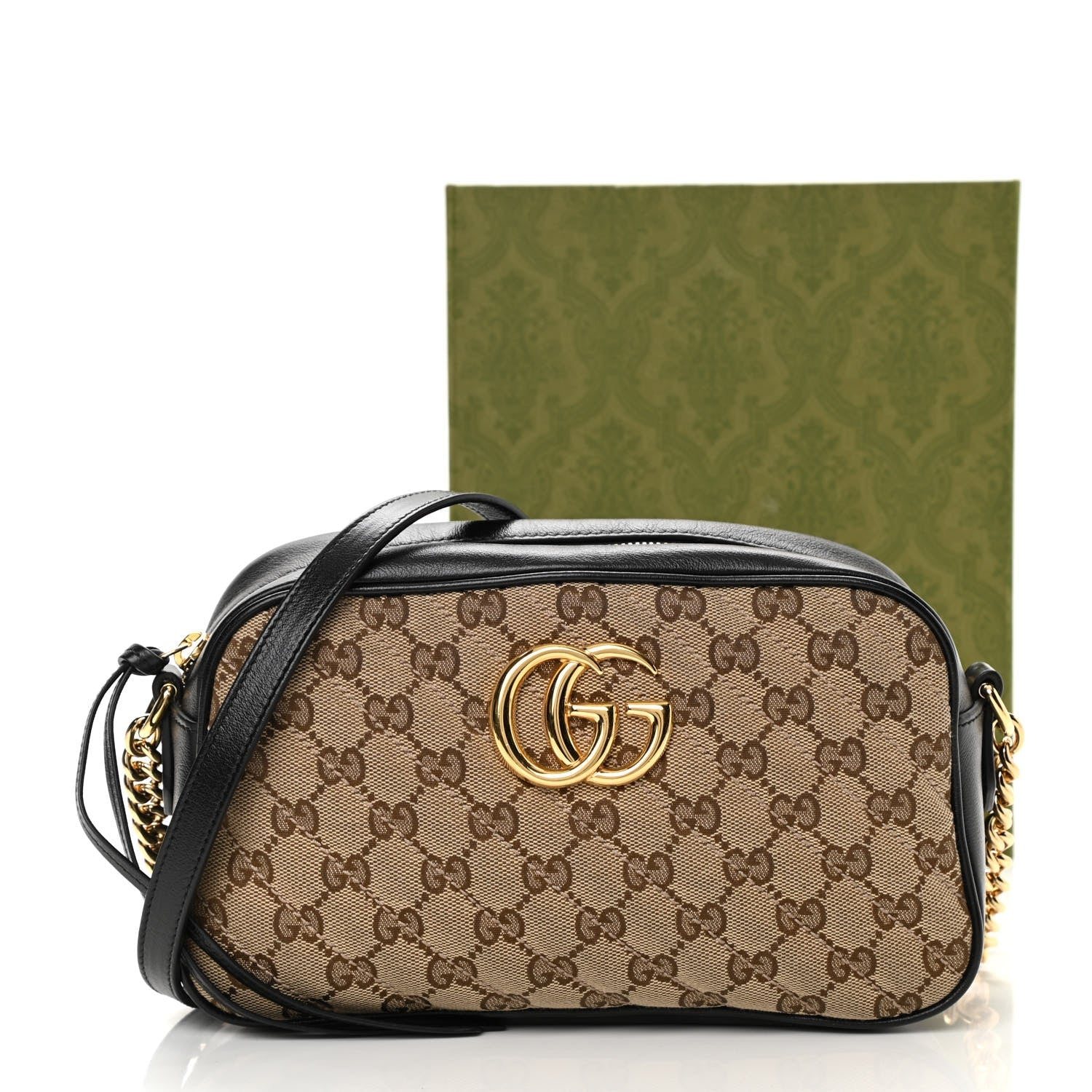 GUCCI GG MONOGRAM MATELASSE MARMONT SMALL CHAIN BAG
