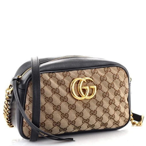 GUCCI GG MONOGRAM MATELASSE MARMONT SMALL CHAIN BAG