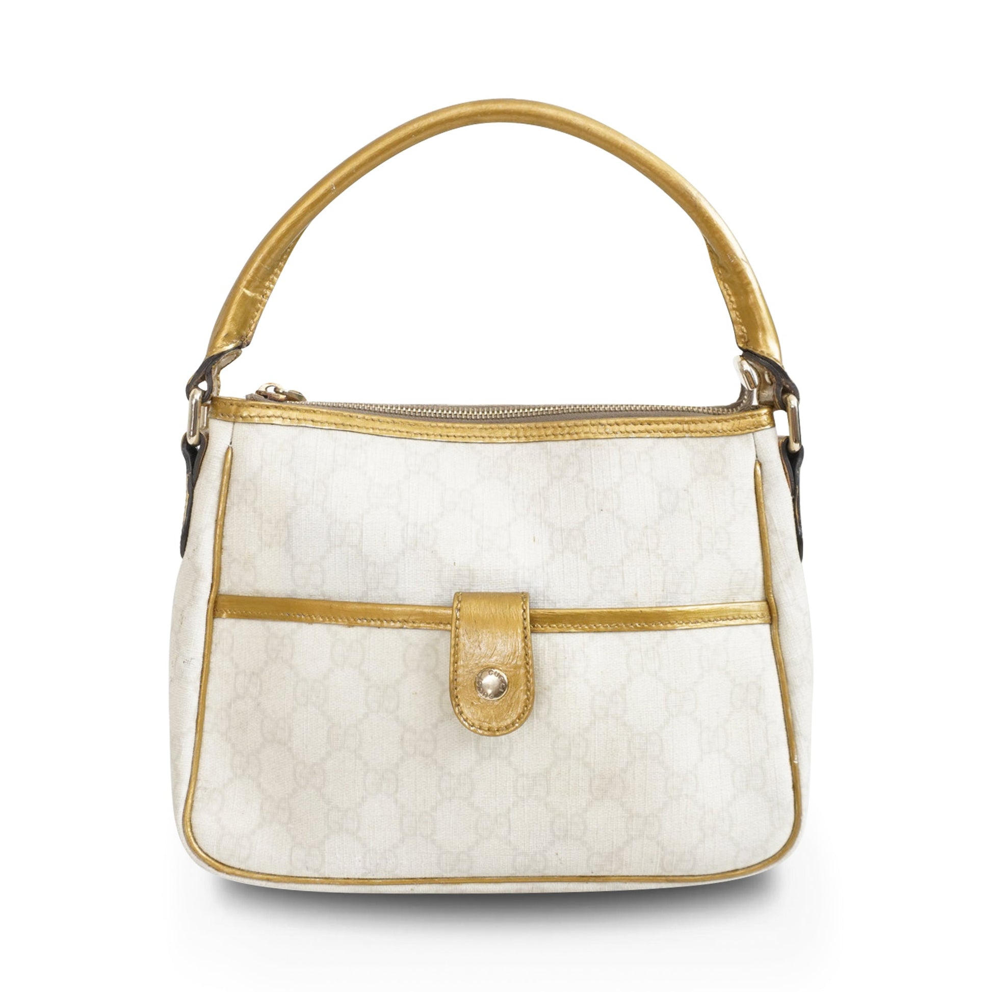 Gucci Lou Monogram Canvas Top Handle Shoulder Bag
