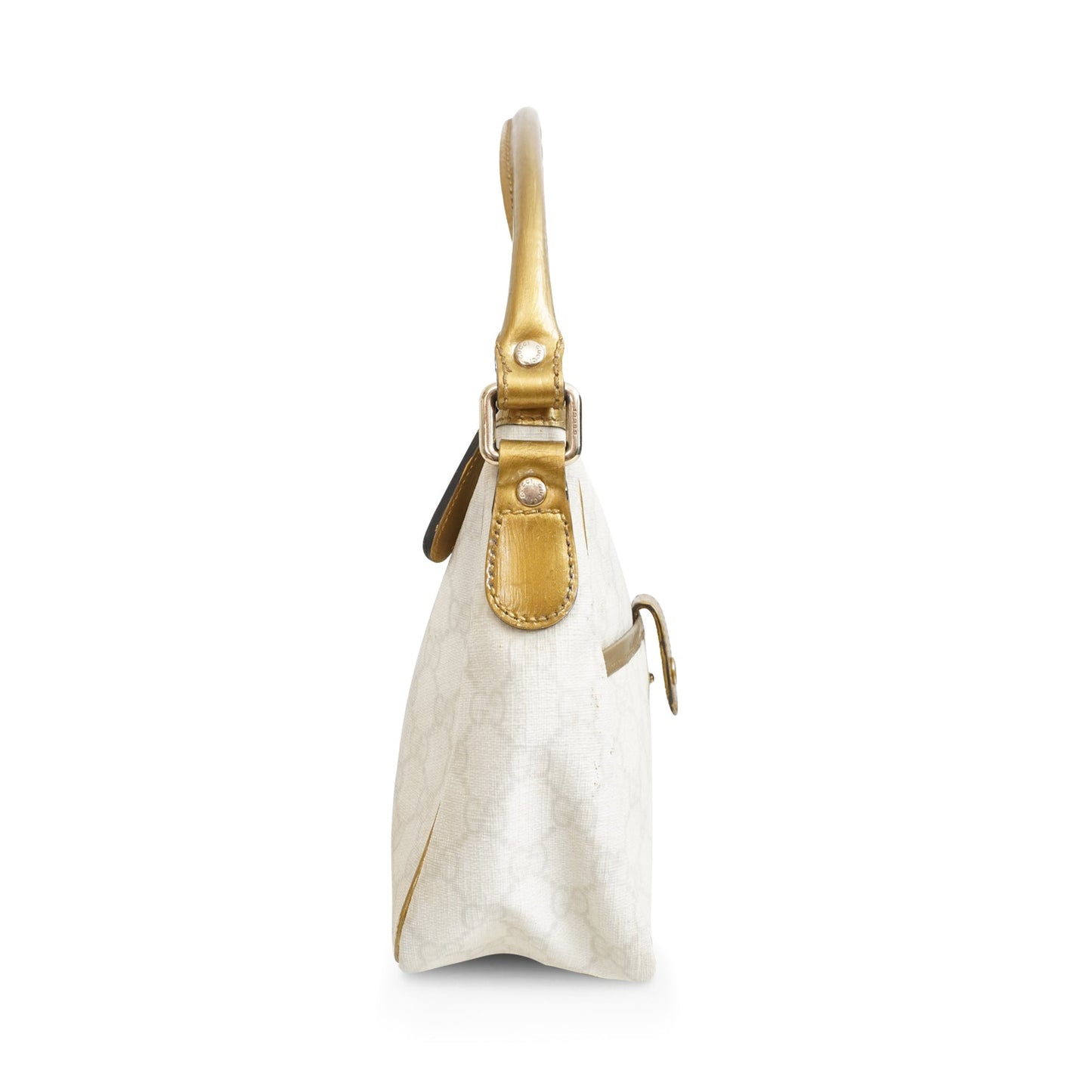 Gucci Lou Monogram Canvas Top Handle Shoulder Bag