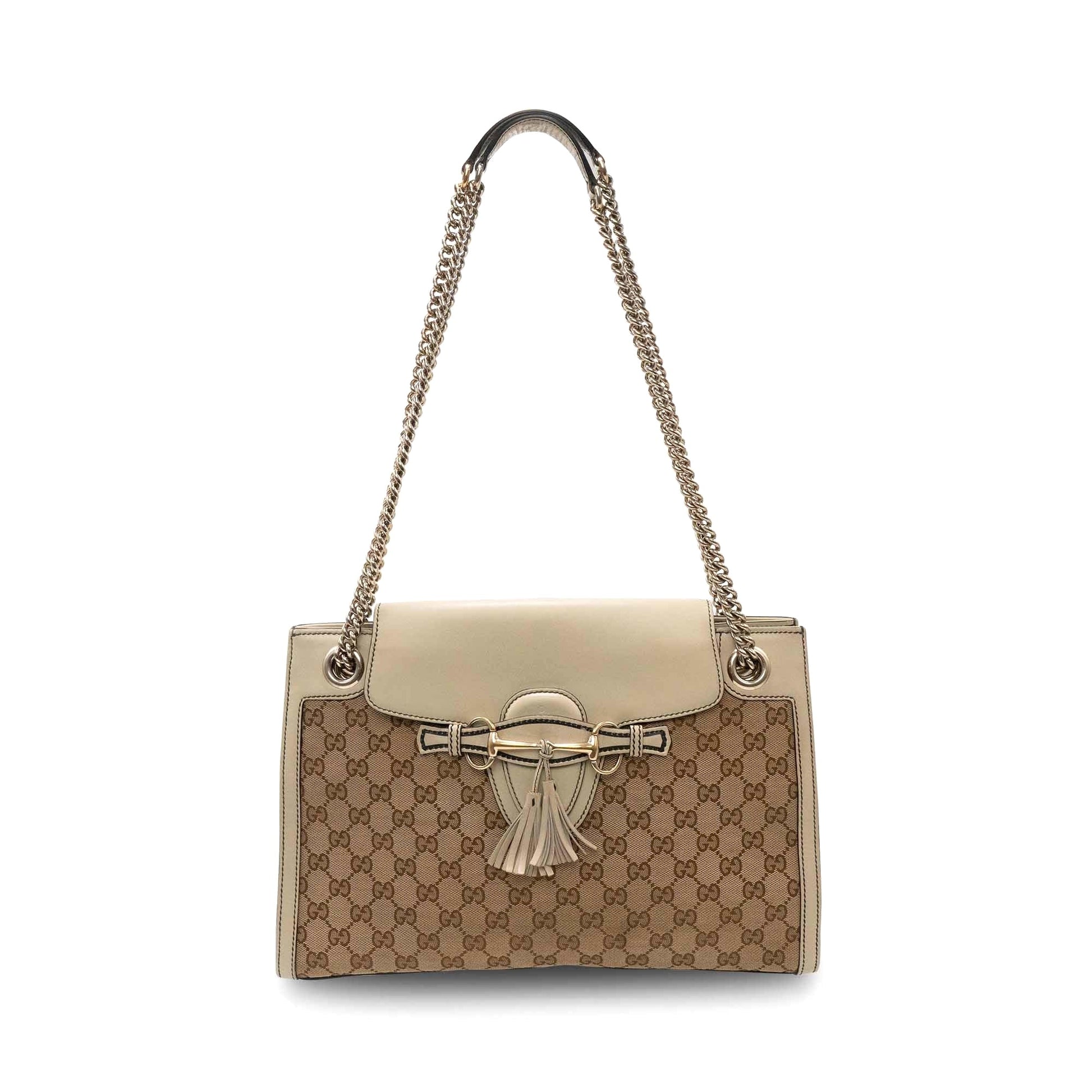 Gucci Monogram Chain Leather Shoulder Bag