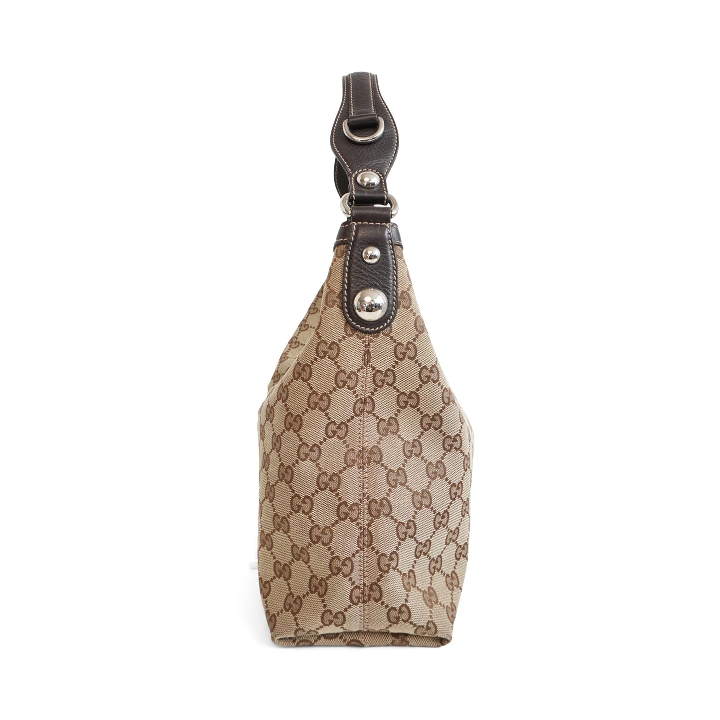 Gucci Monogram Leather Canvas Shoulder Bag