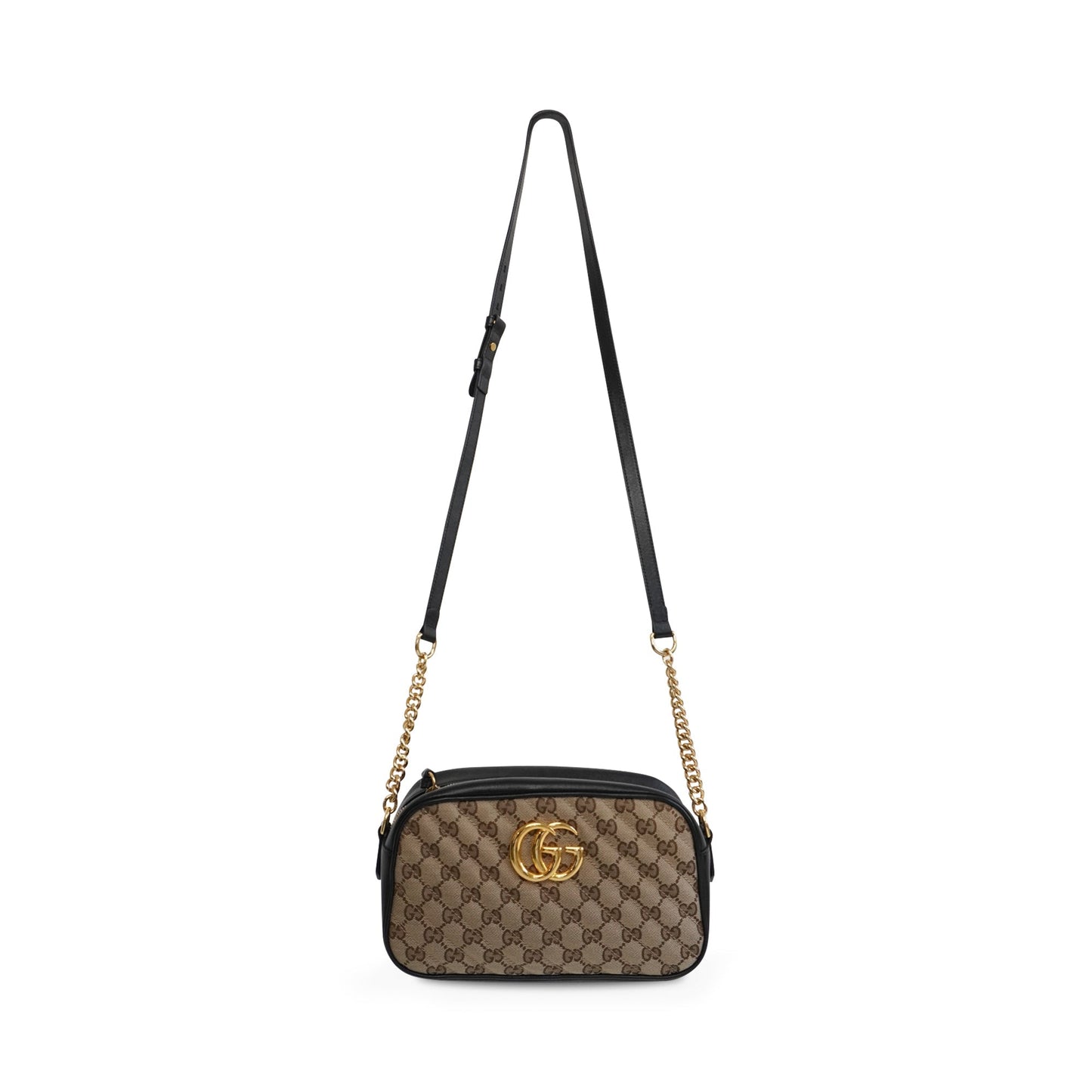 Gucci Monogram Quilted Chain Crossbody