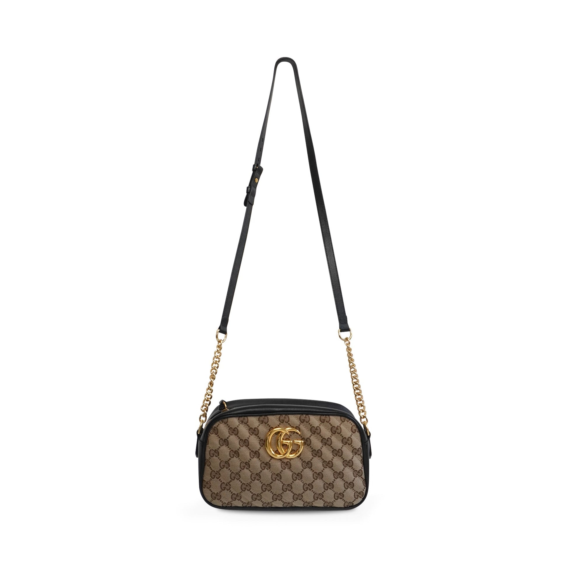 Gucci Monogram Quilted Chain Crossbody