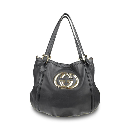 Gucci Leather Top Handle Tote
