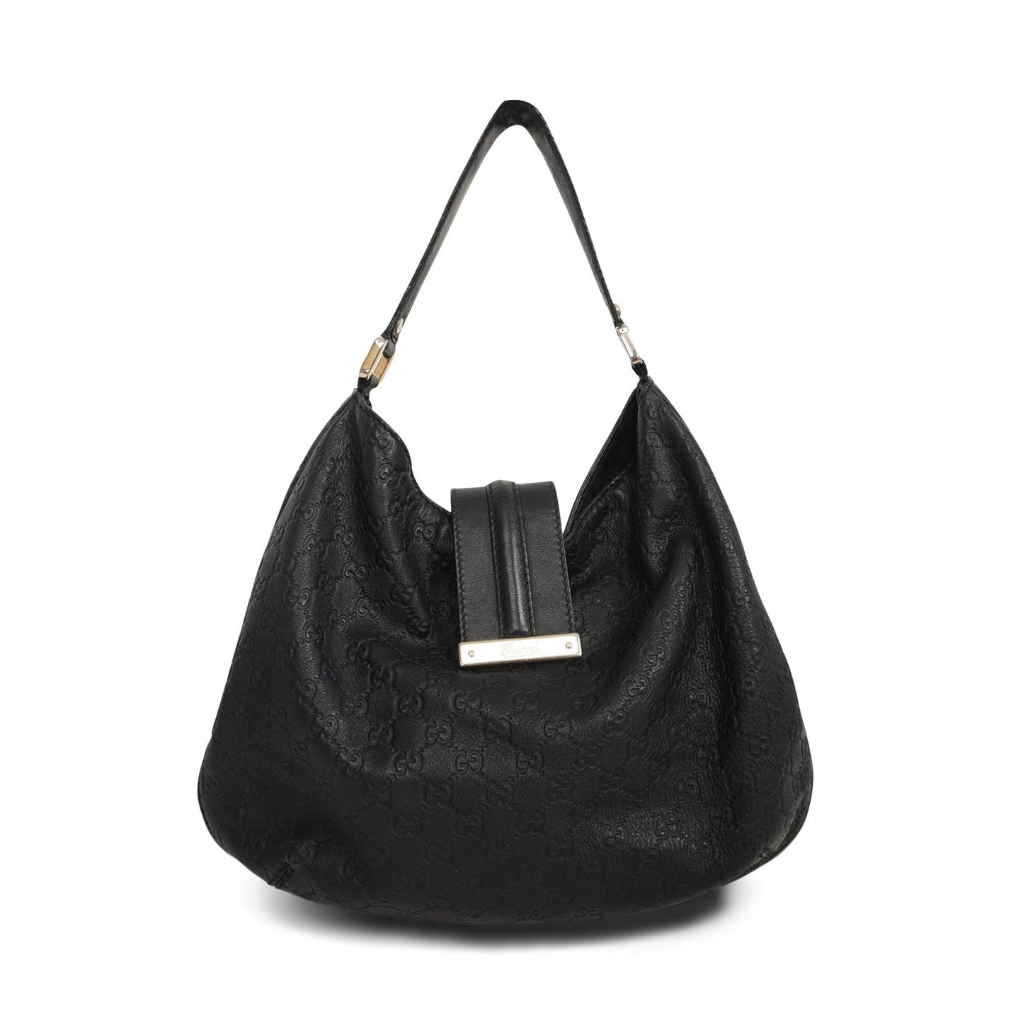 Gucci Monogram Leather Canvas Shoulder Bag
