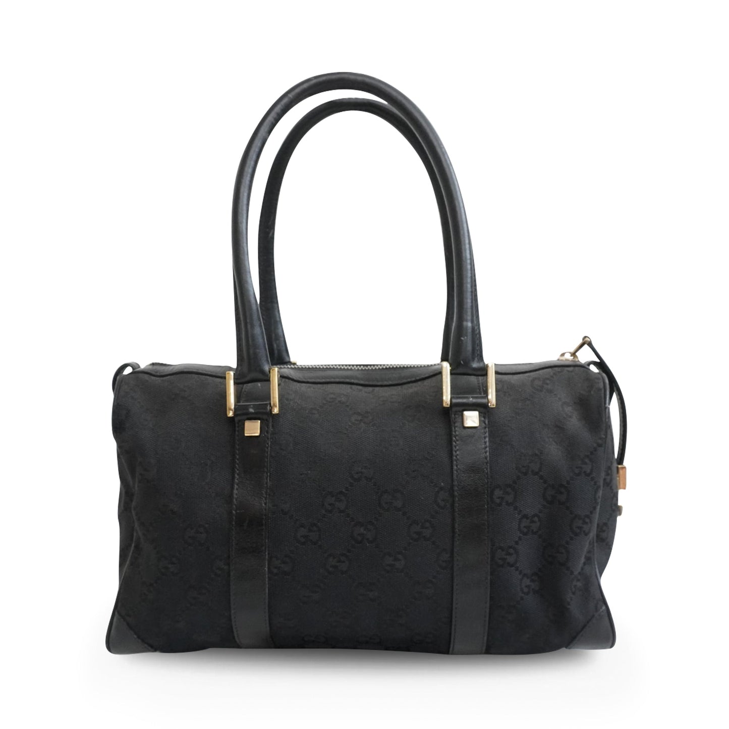 Gucci Monogram Nylon Leather Mini Handbag