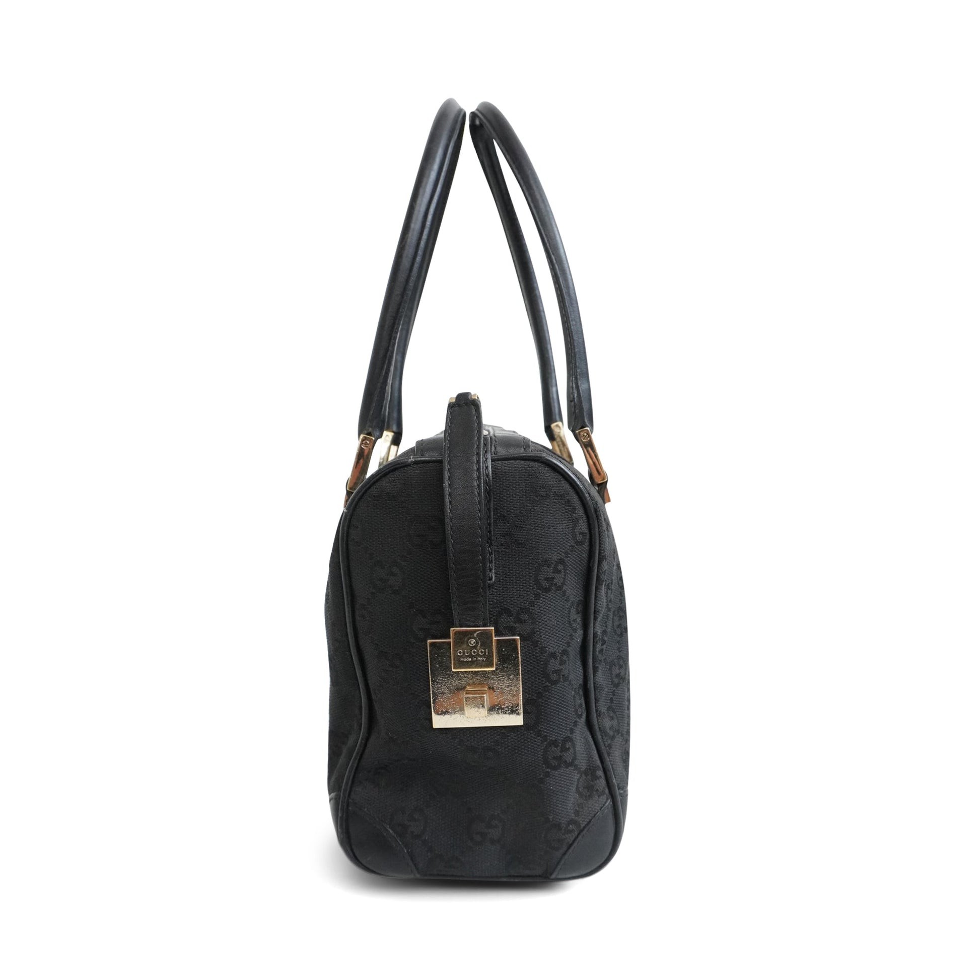 Gucci Monogram Nylon Leather Mini Handbag