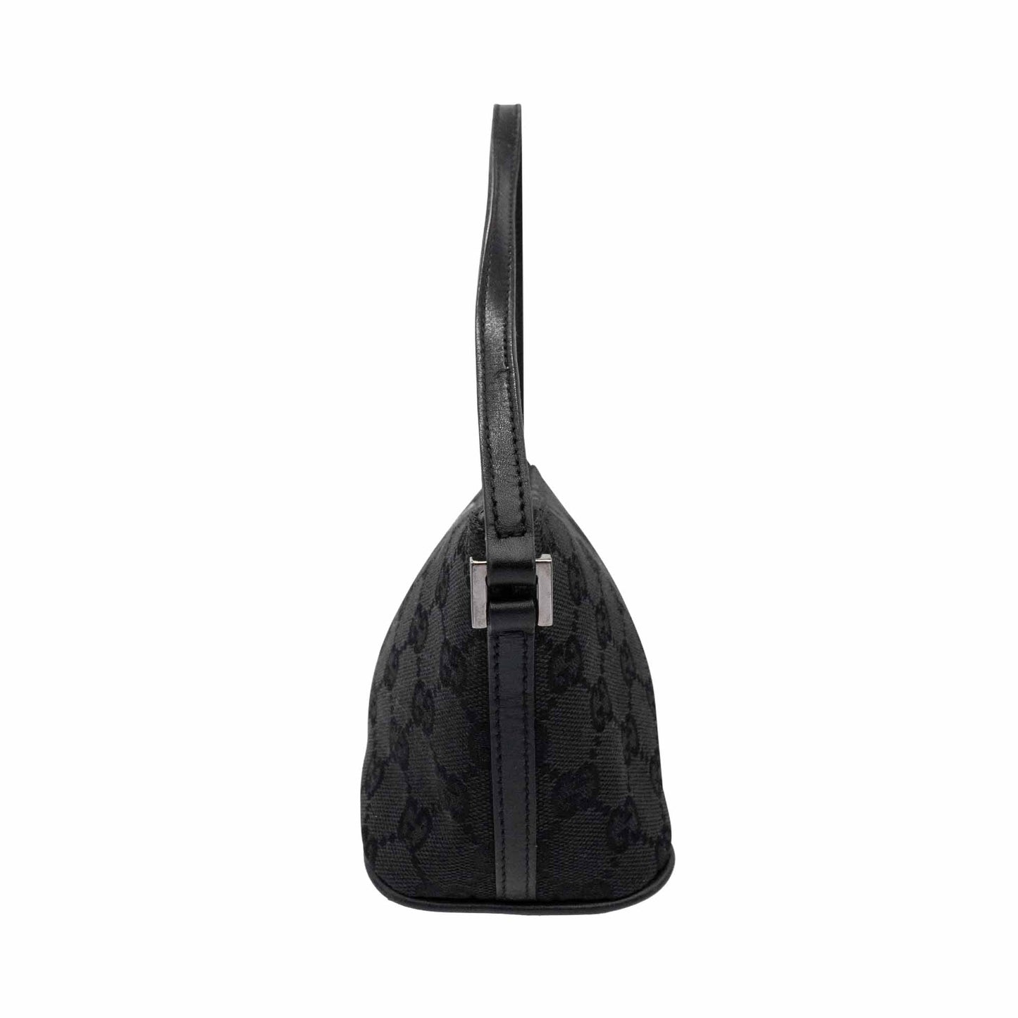Gucci Monogram Pochette Leather Canvas Shoulder Bag
