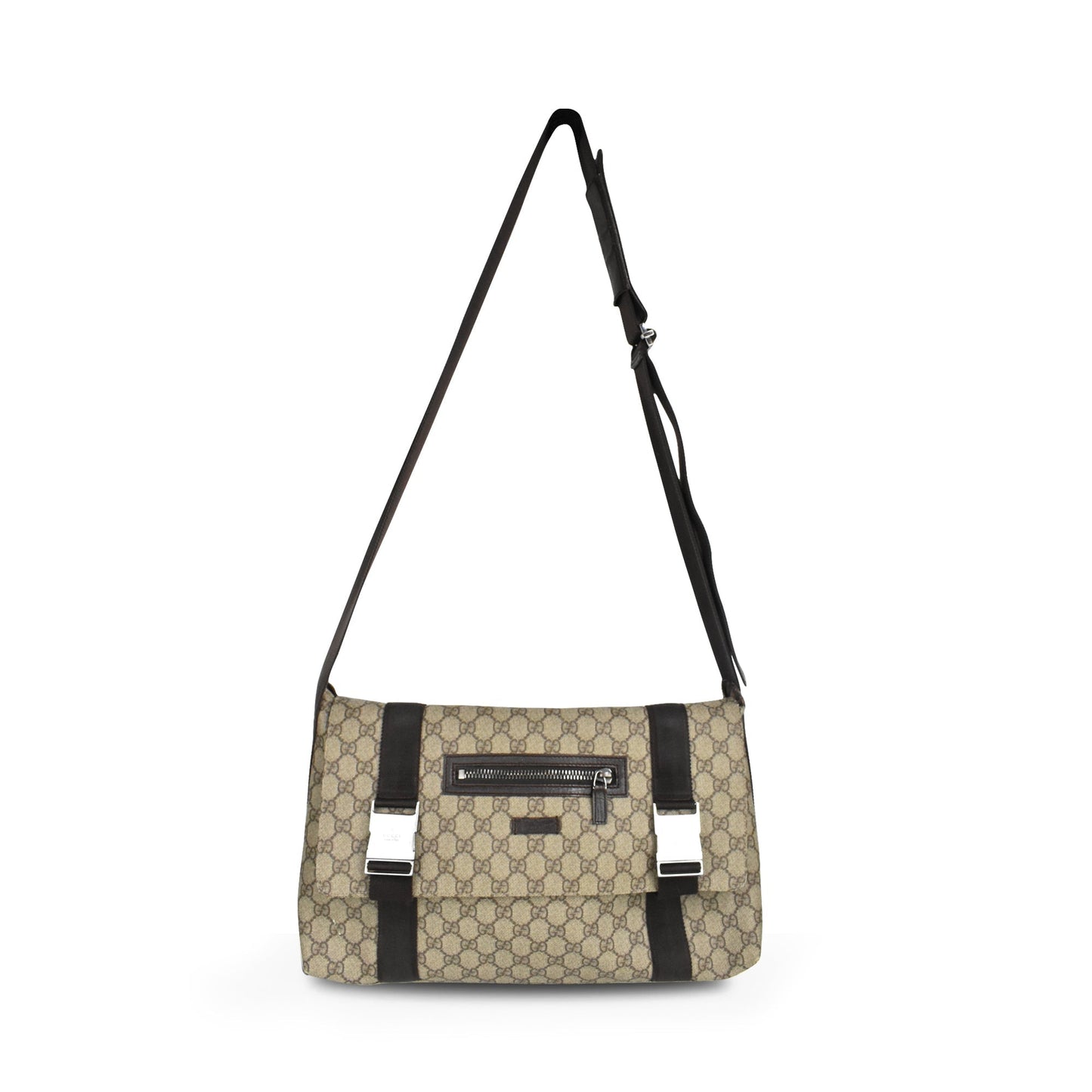 Gucci Monogram Leather Canvas Crossbody