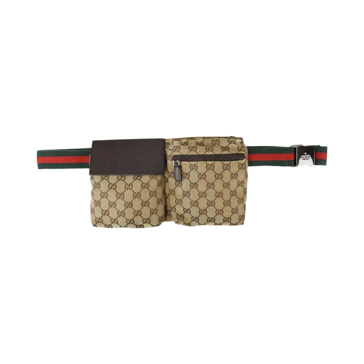 Gucci Monogram Bumbag Leather Canvas Handbag