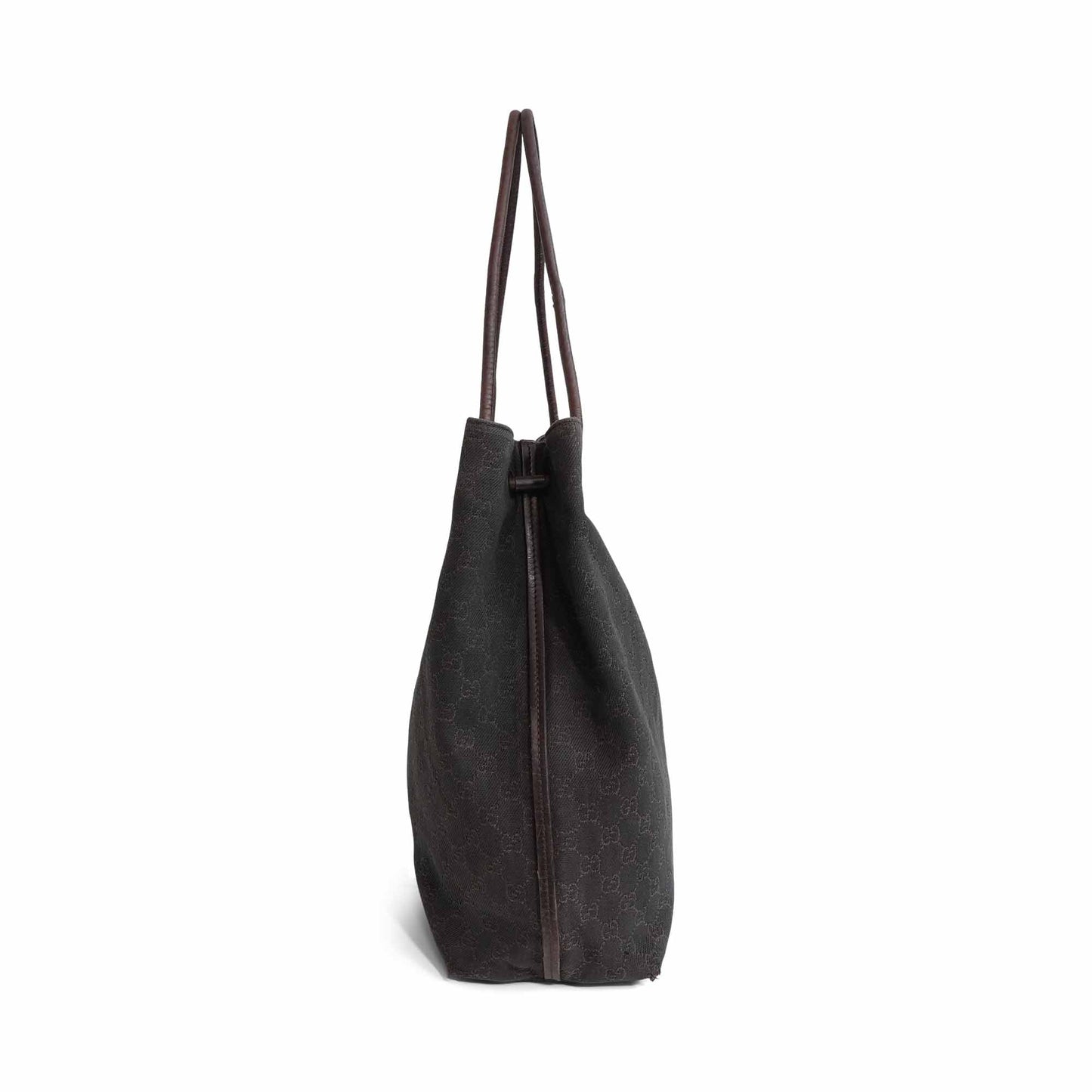 Gucci Monogram Leather Canvas Tote