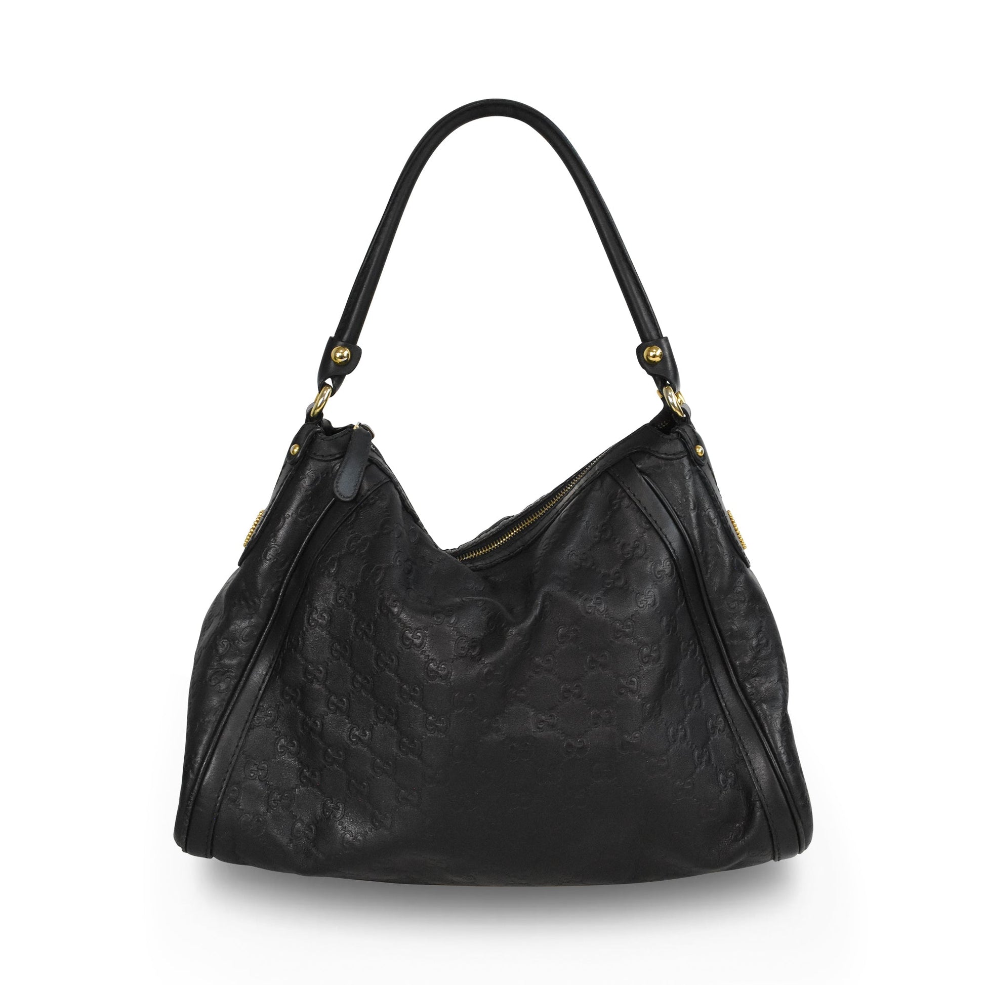 Gucci Monogram Leather Canvas Shoulder Bag