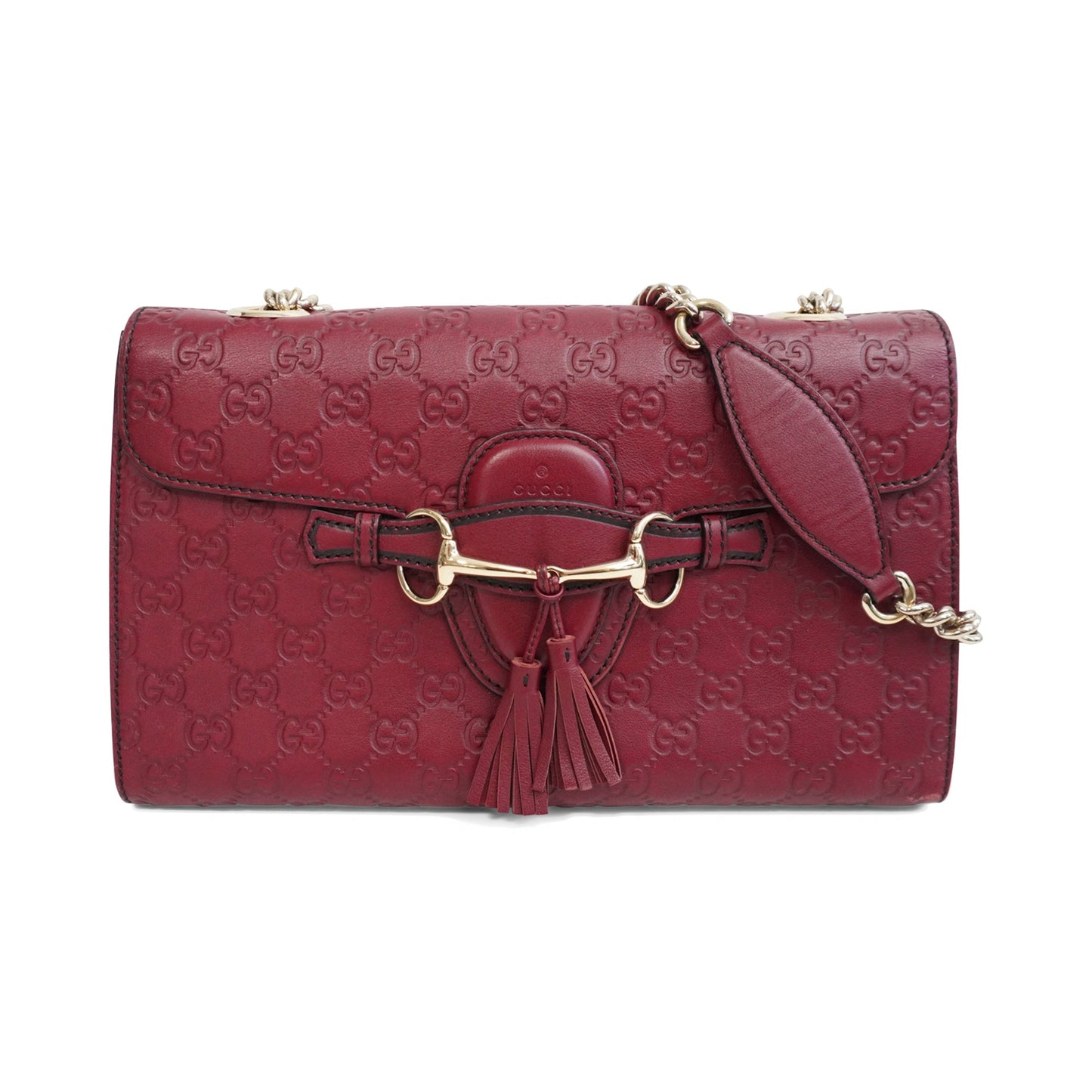 Gucci Monogram Chain Leather Shoulder Bag