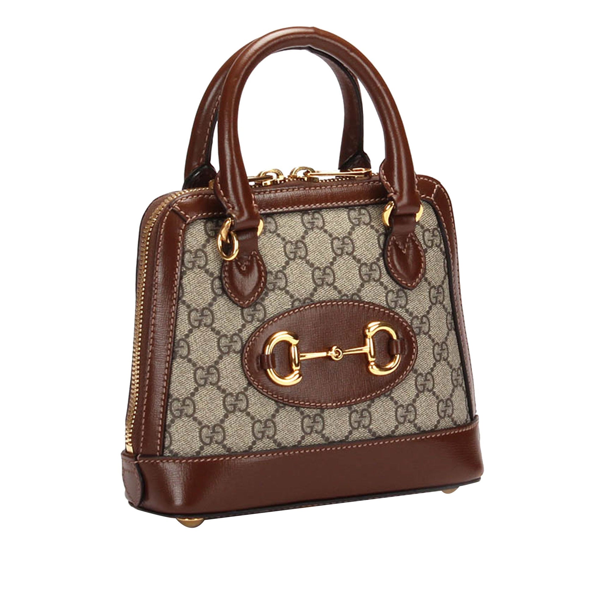 Gucci Leather Canvas Shoulder Bag