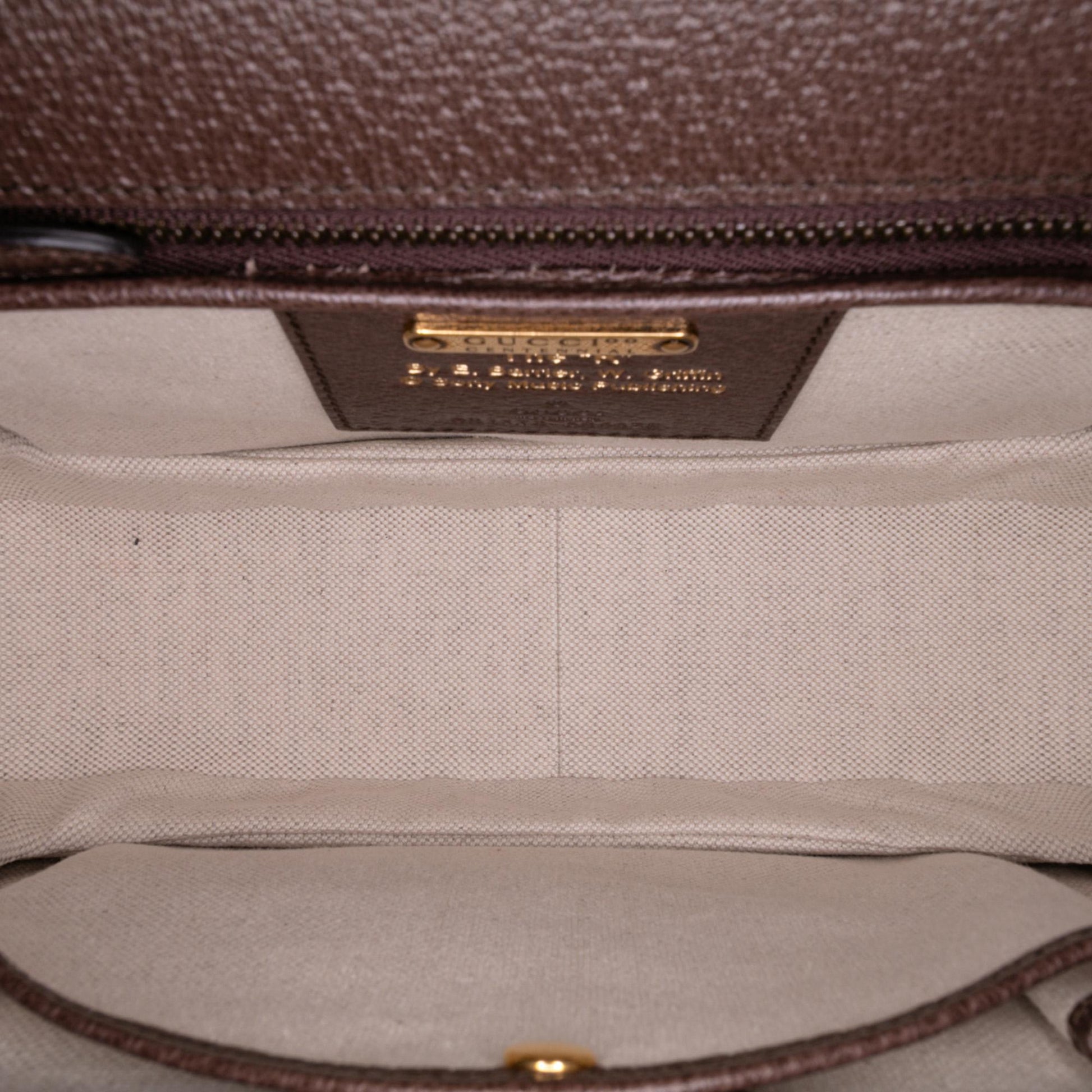 Gucci 100th Anniversary Medium Canvas 1947 Bamboo Top Handle Bag