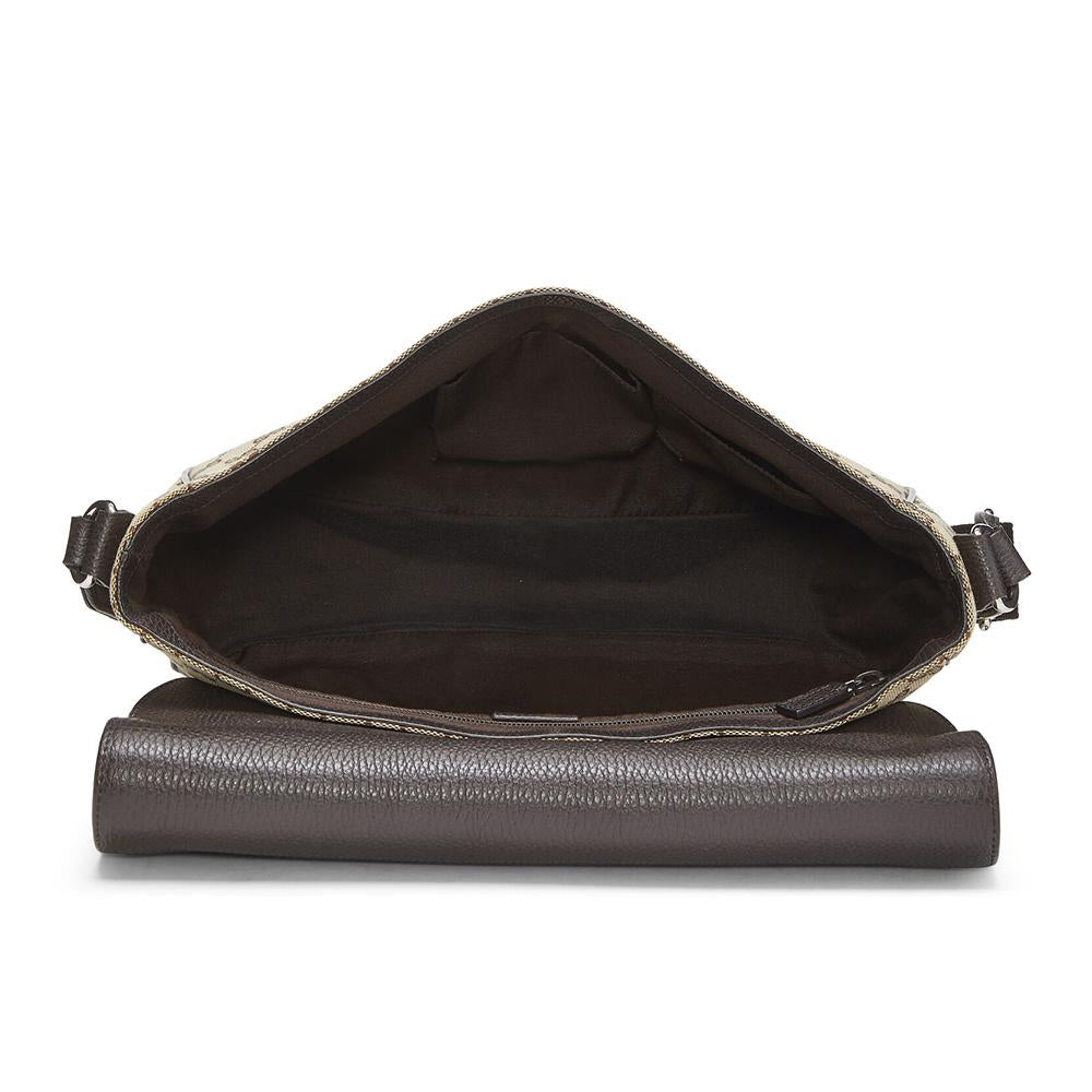 Gucci Leather Canvas Shoulder Bag