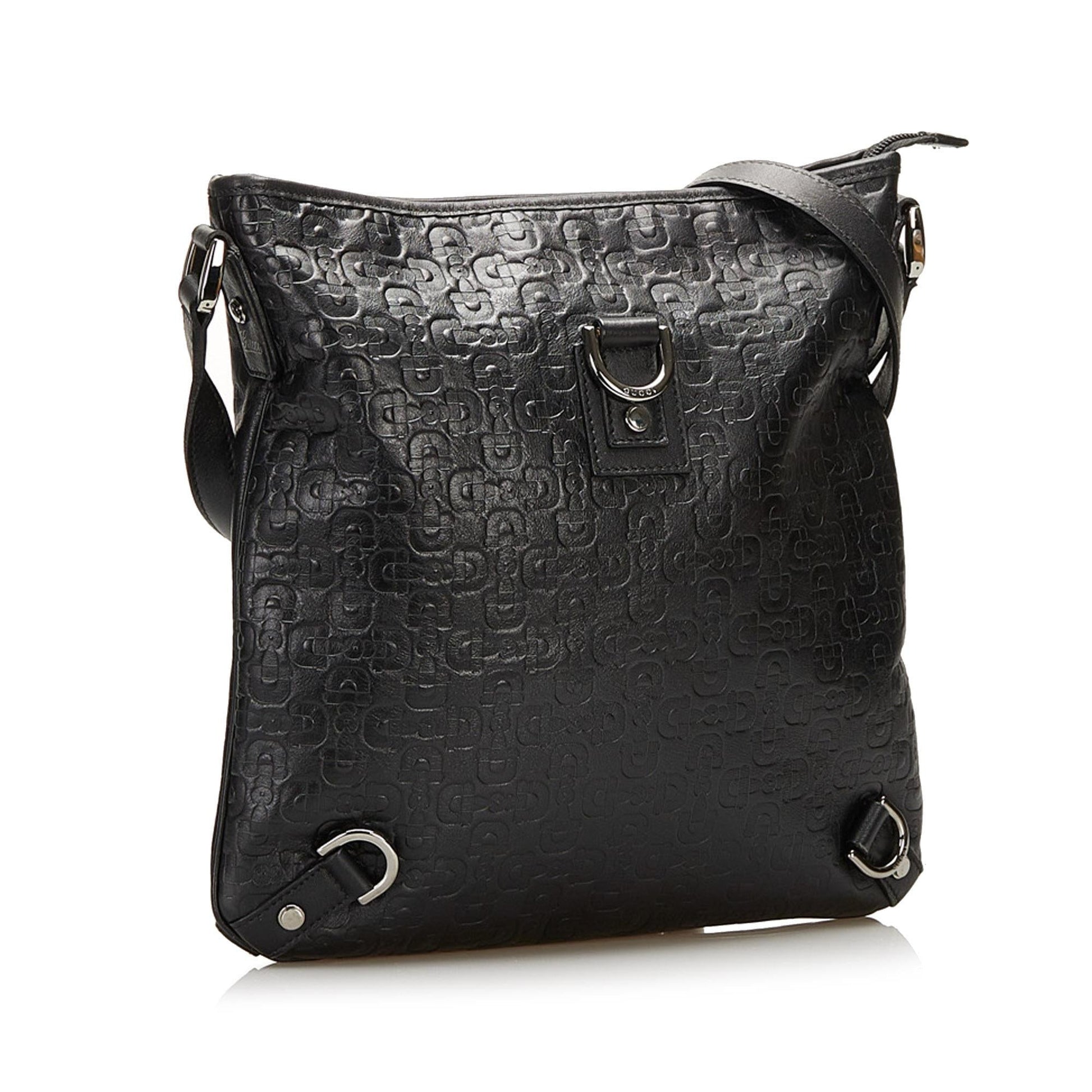 Gucci Abbey D-Ring Embossed Horsebit Crossbody (SHG-35354)