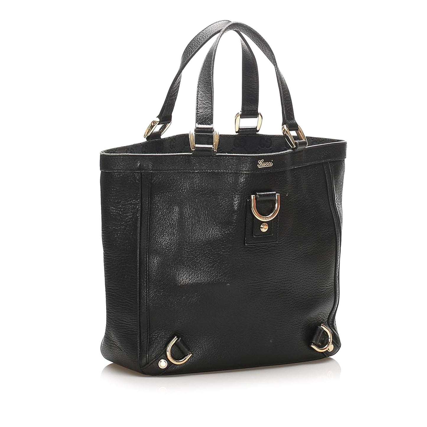 Gucci Abbey-D Ring Leather Handbag (SHG-22400)