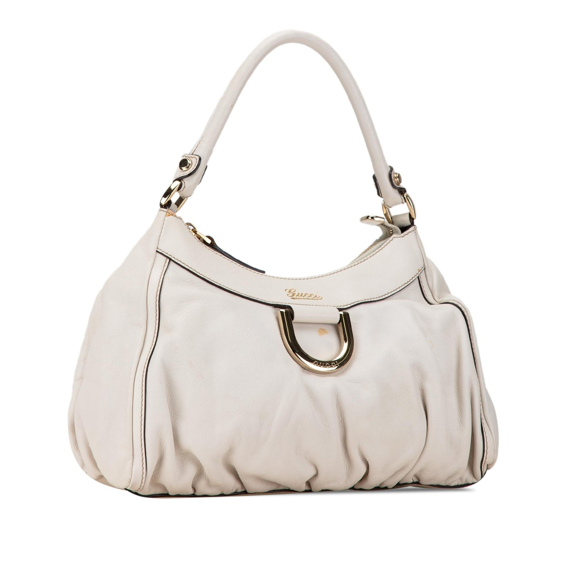 Gucci Abbey D-Ring Leather Shoulder Bag (SHG-TpZLhT)