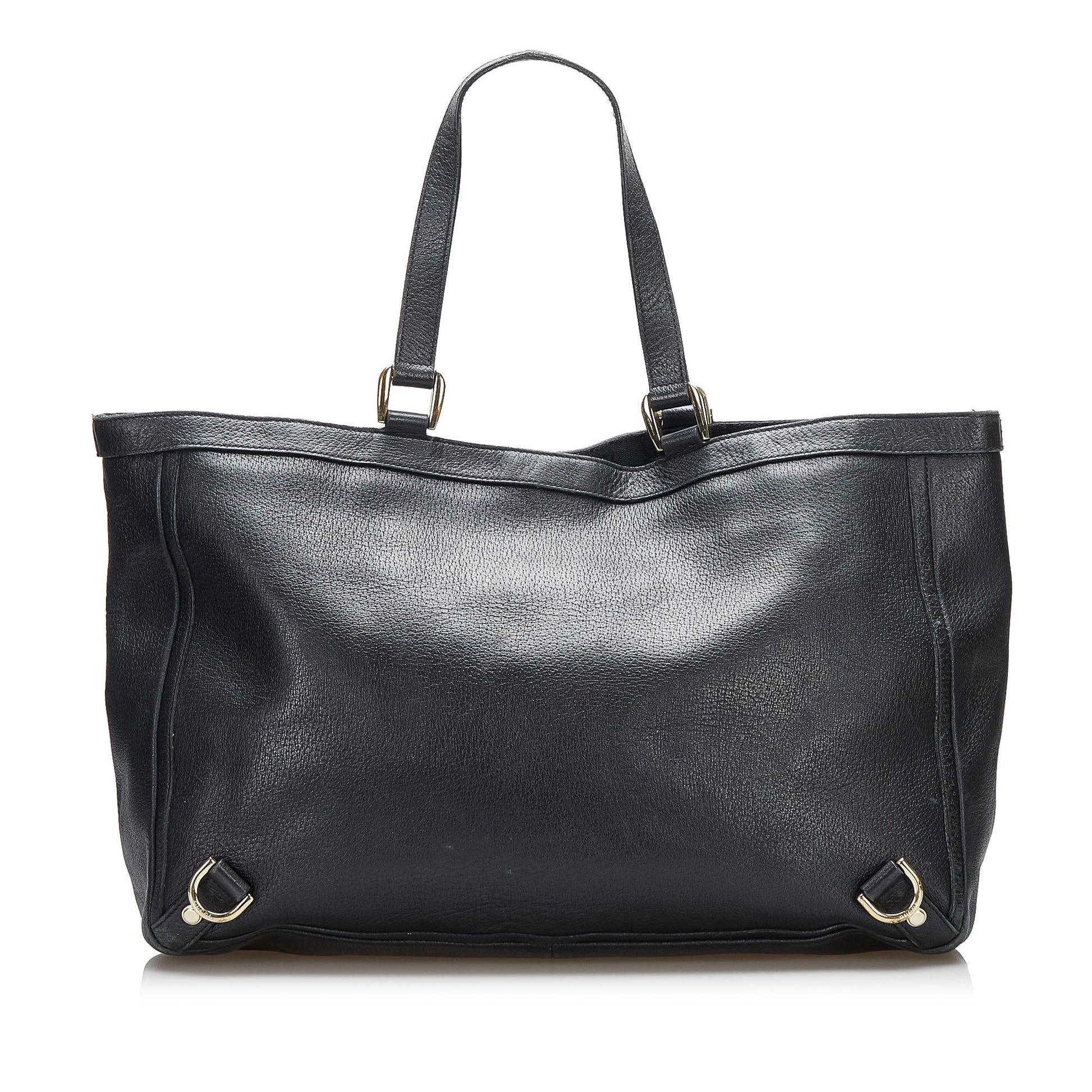 Gucci Abbey D-Ring Leather Tote (SHG-qhPuxB)