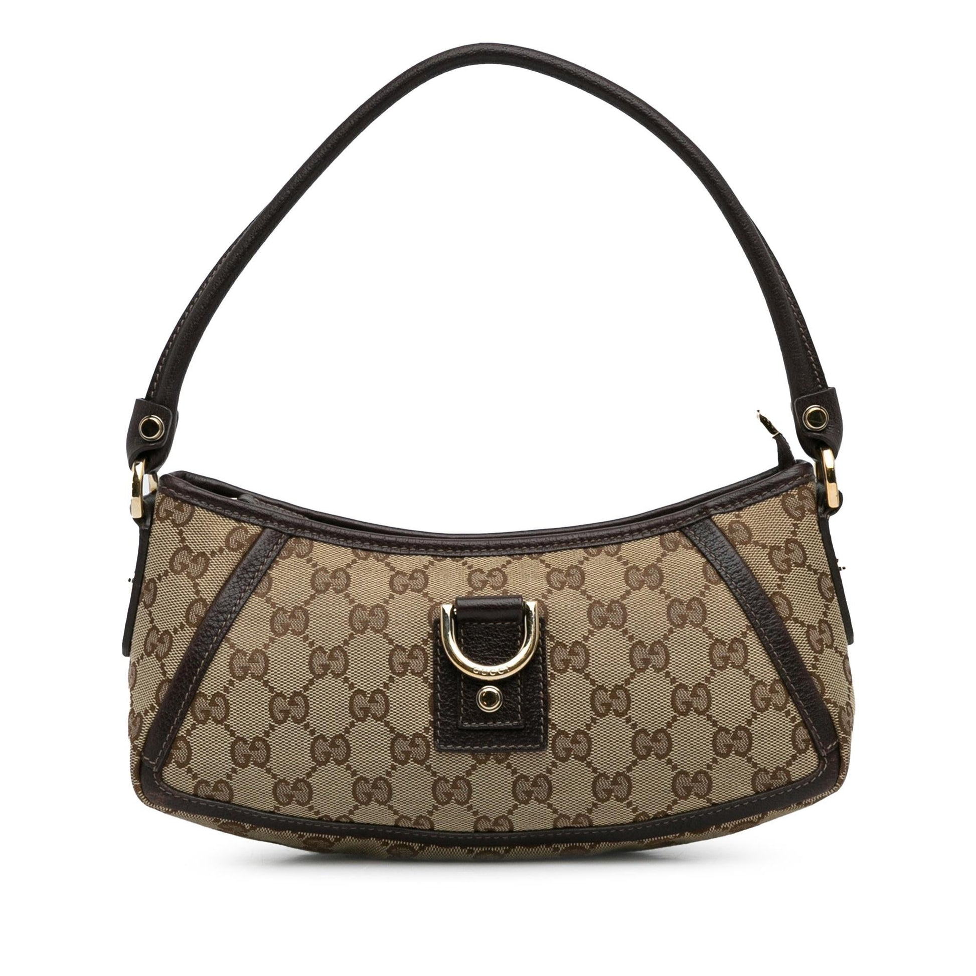 Gucci Pochette Baguette Canvas Handbag