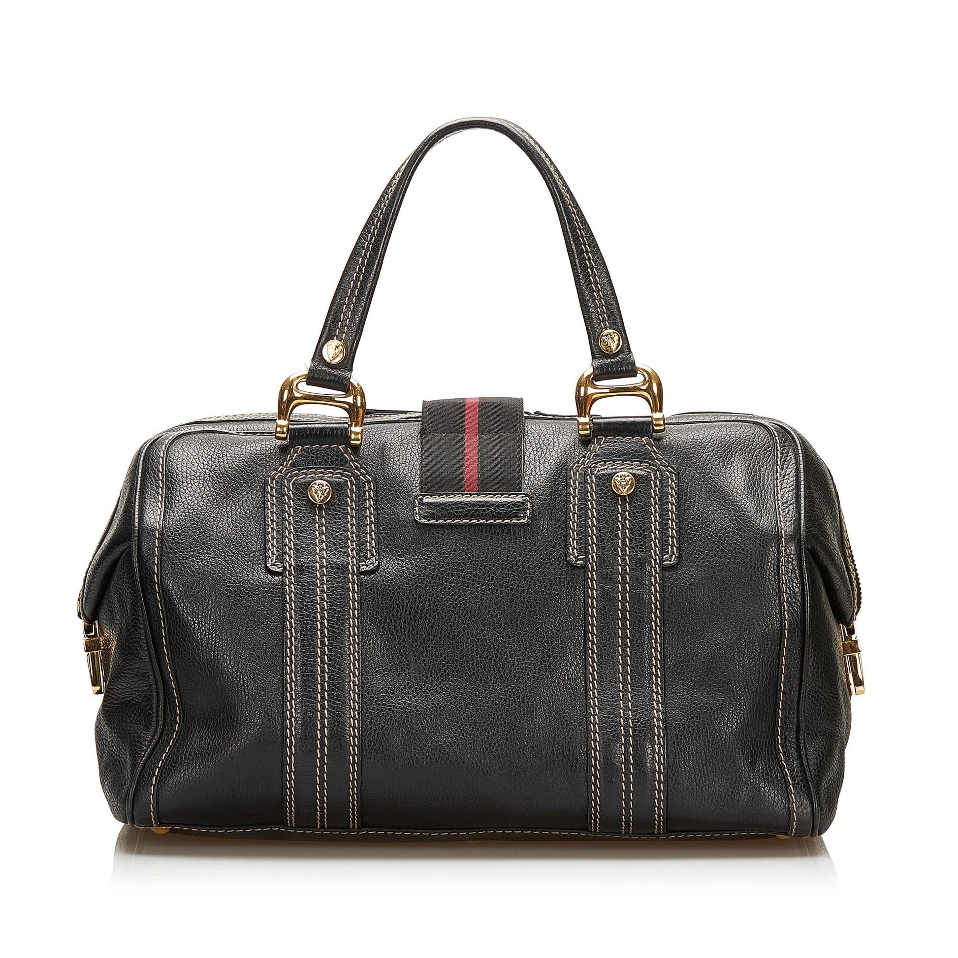 Gucci Aviatrix Leather Boston Bag (SHG-35967)
