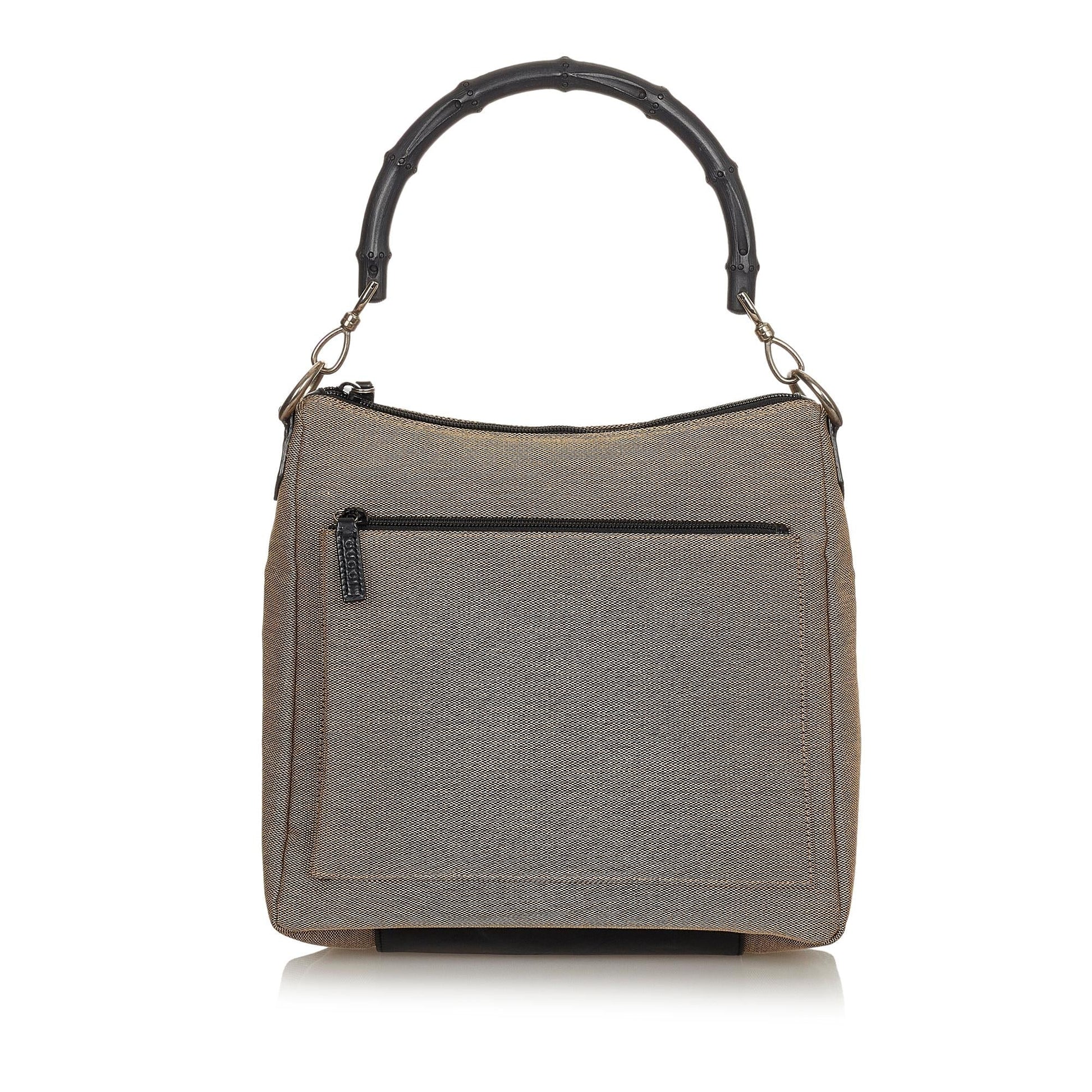 Gucci Bamboo Canvas Handbag (SHG-fCN2xU)
