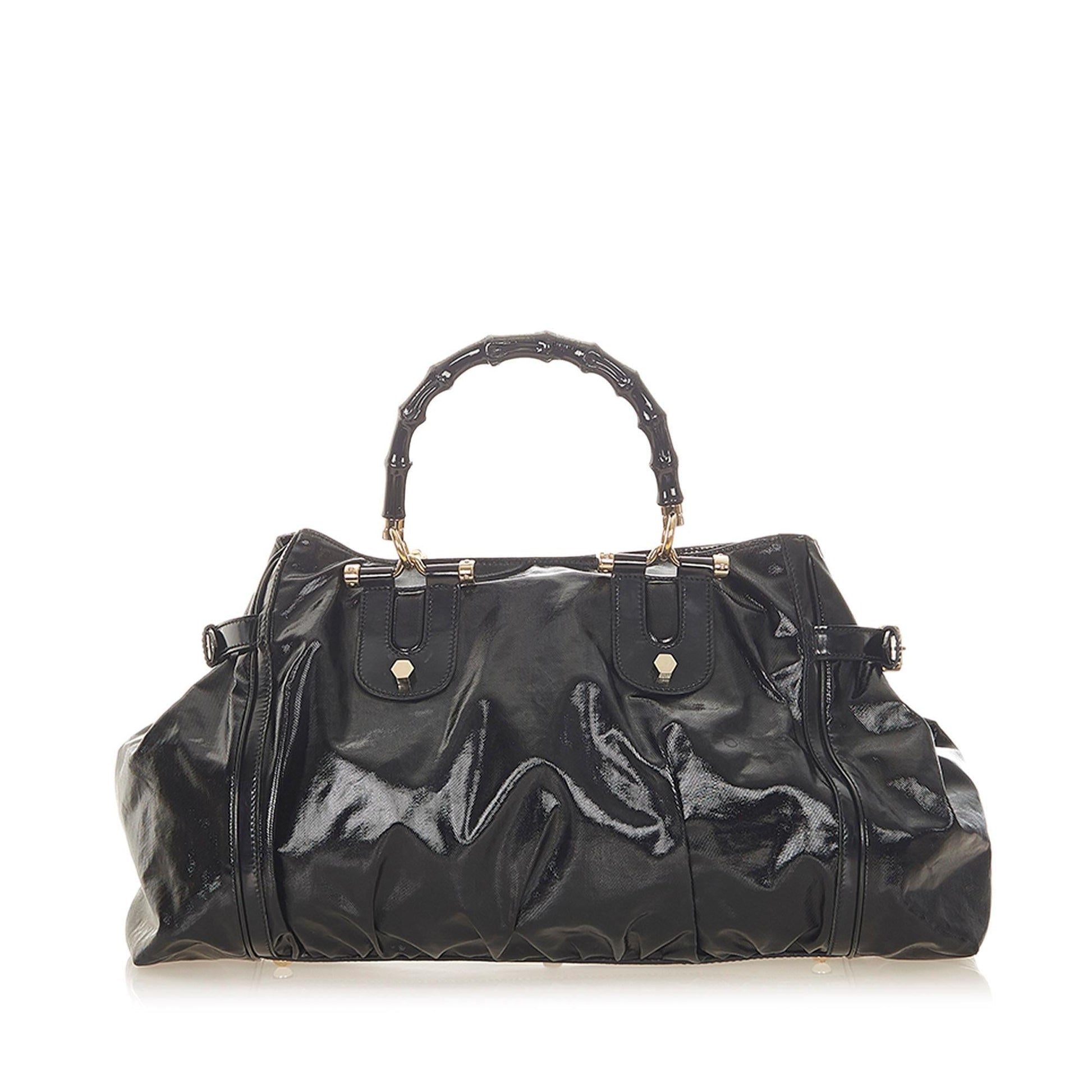 Gucci Bamboo Dialux Pop Handbag (SHG-7LYwON)