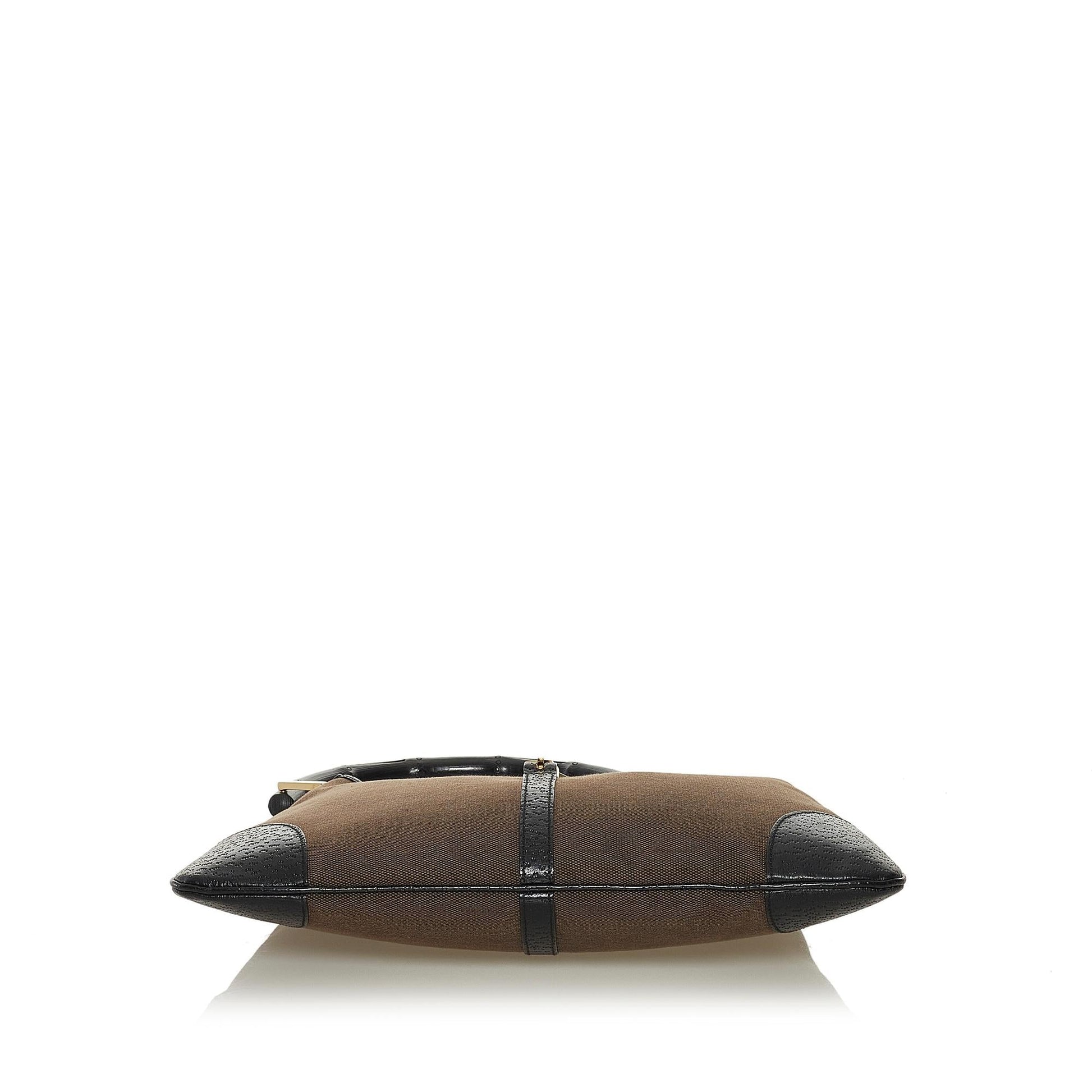 Gucci Bamboo Jackie Canvas Shoulder Bag (SHG-34844)
