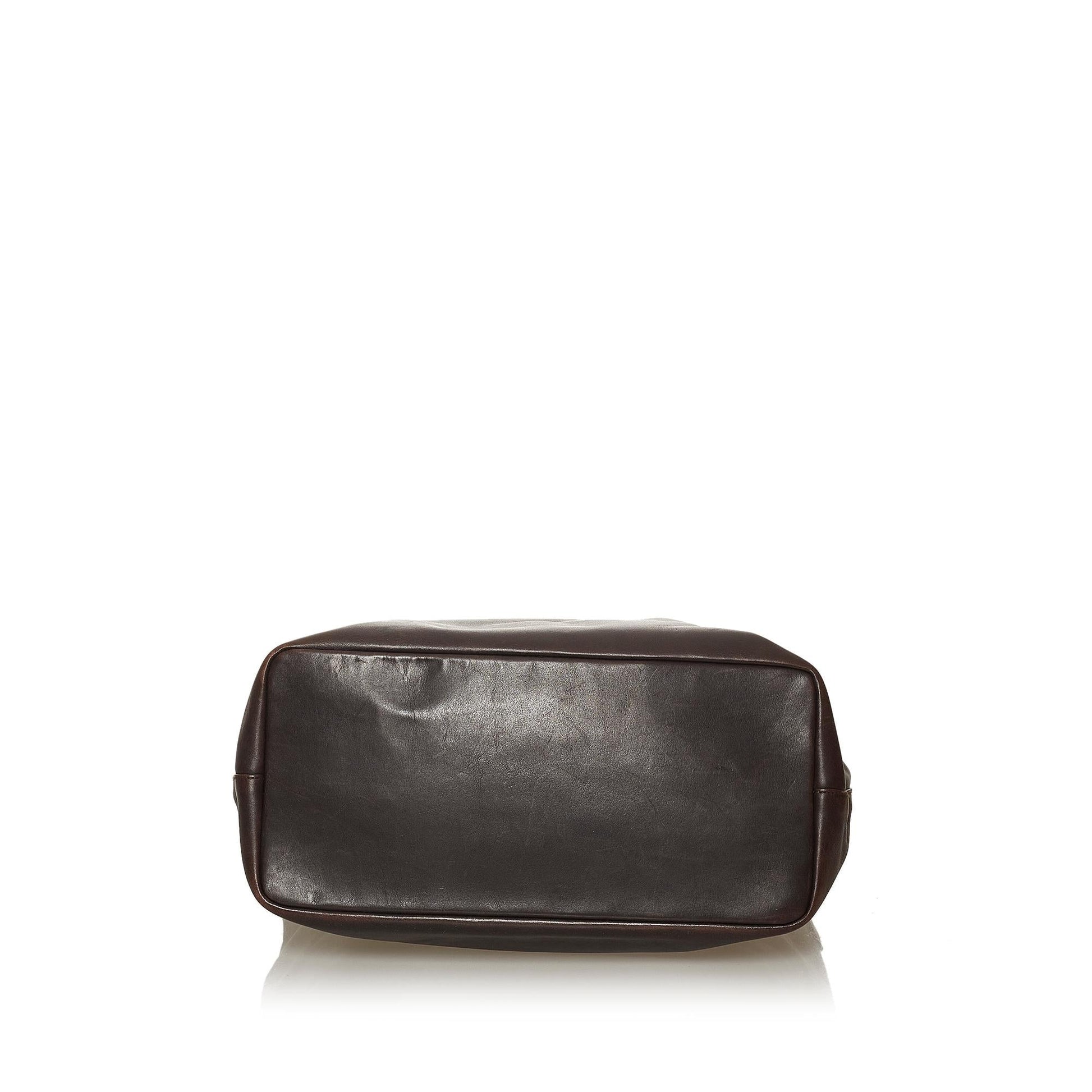 Gucci Bamboo Leather Shoulder Bag (SHG-29052)