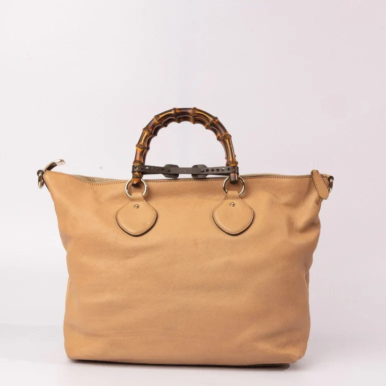 Gucci Lou Leather Canvas Tote