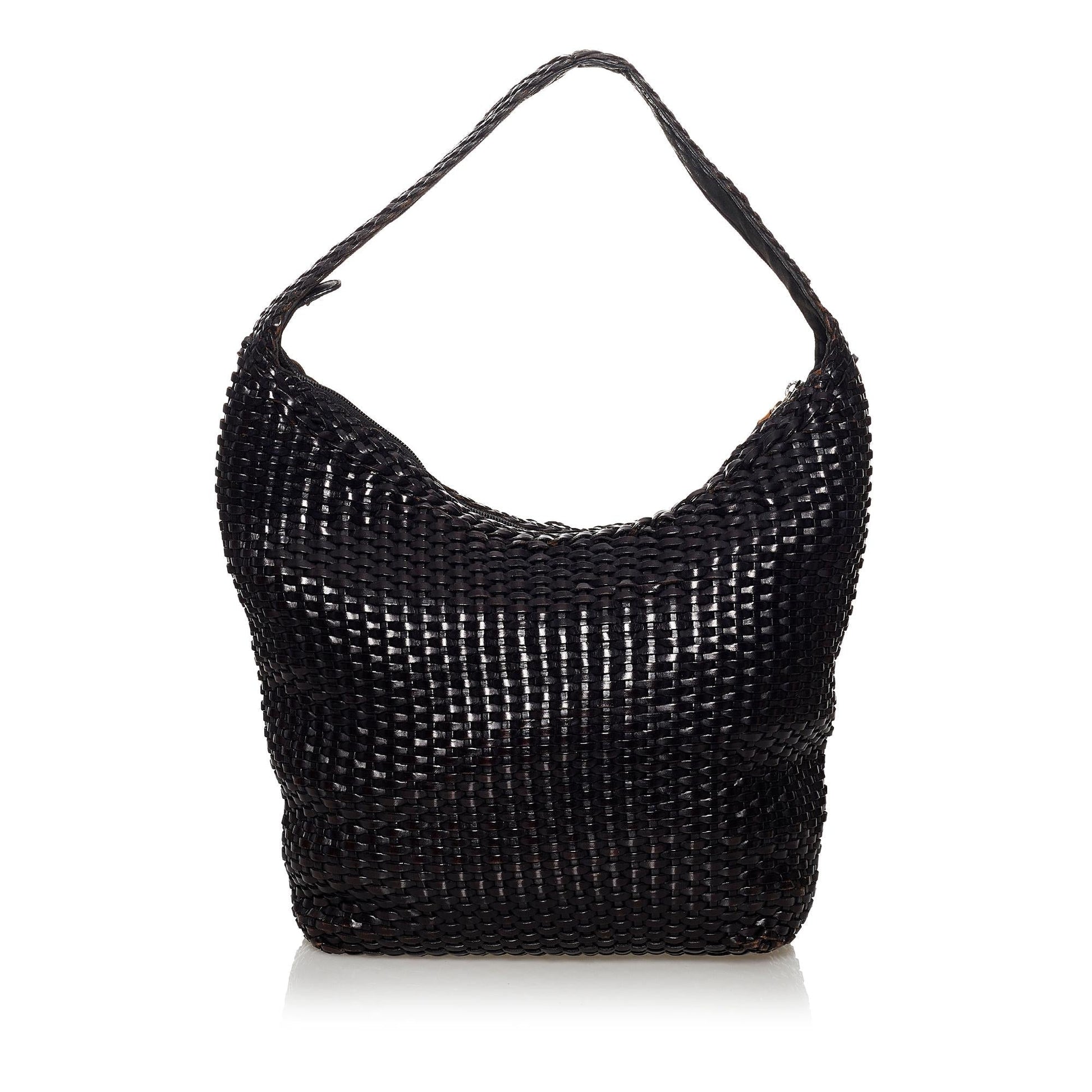 Gucci Bamboo Weaved Leather Shoulder Bag (SHG-31075)