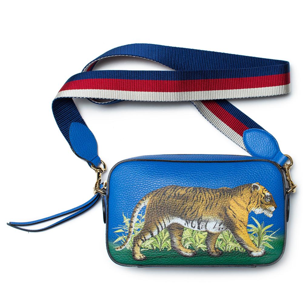 Gucci Caro Leather Canvas Crossbody