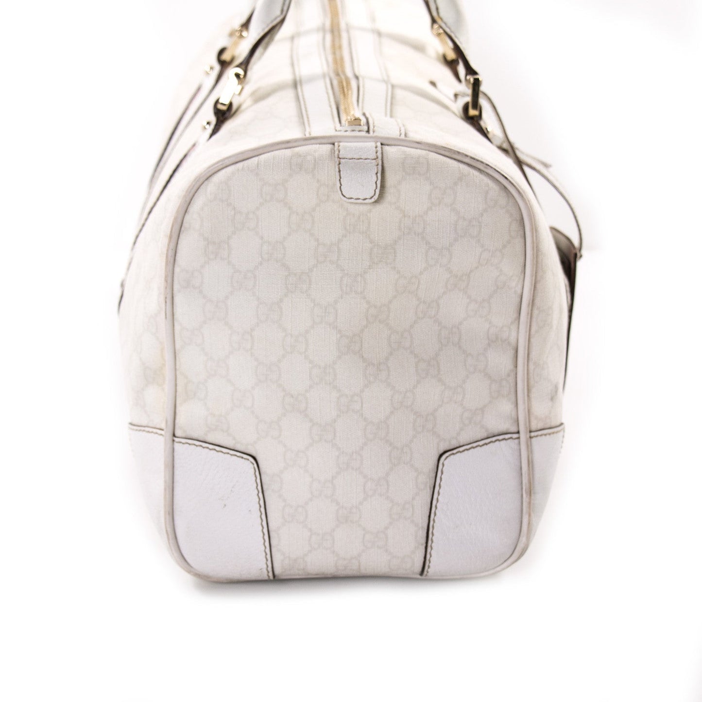 Gucci Web Leather Nylon Handbag