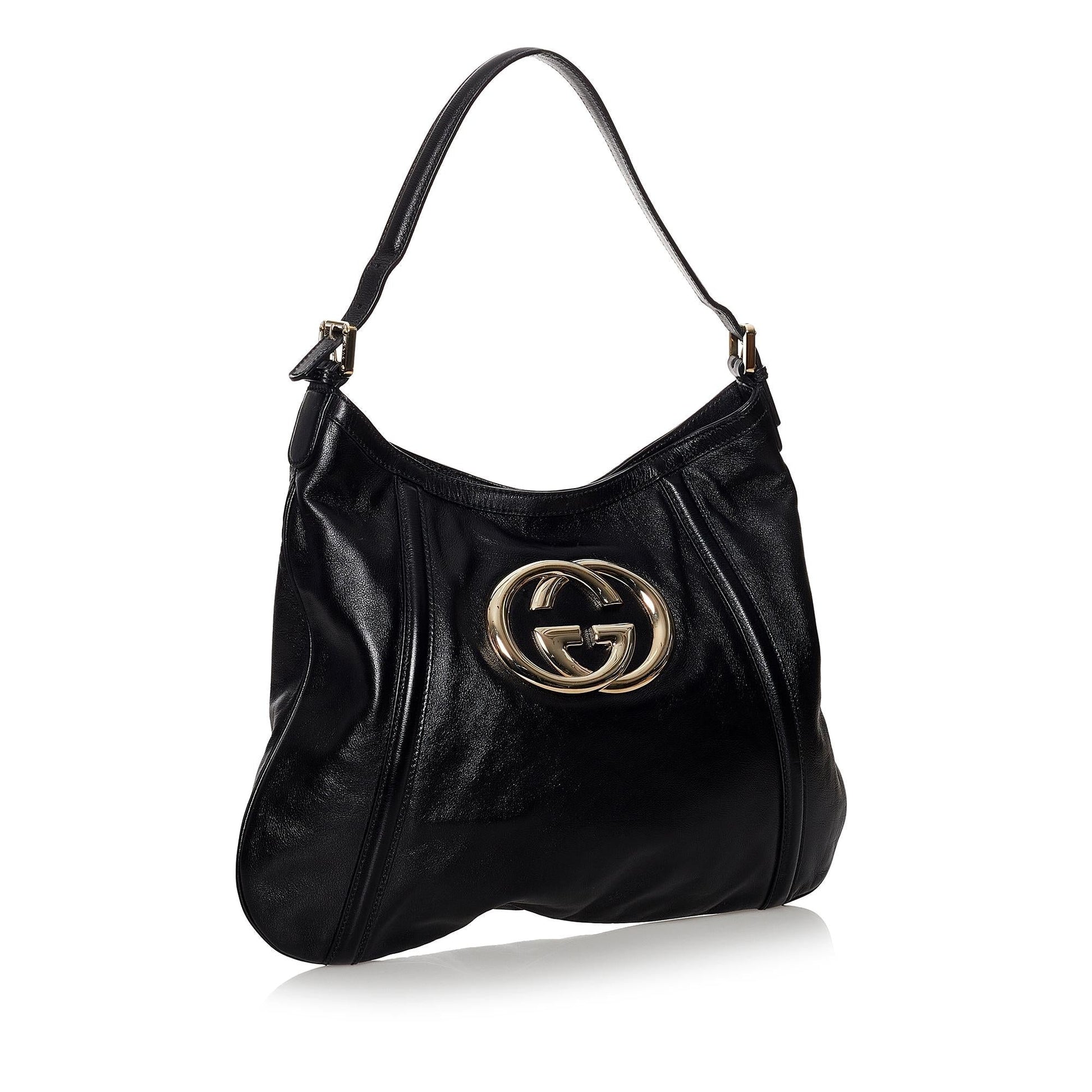 Gucci Britt Leather Shoulder Bag (SHG-30002)